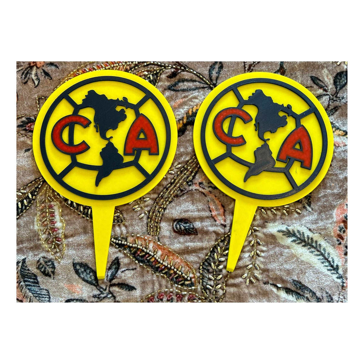 Club America 3D Cake Topper | Food-Grade PETG Badge (5.5 in)
