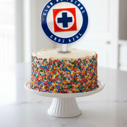 Cruz Azul 3D Cake Topper | La Maquina, Food-Grade PETG, USA Made | 5.5 in Badge