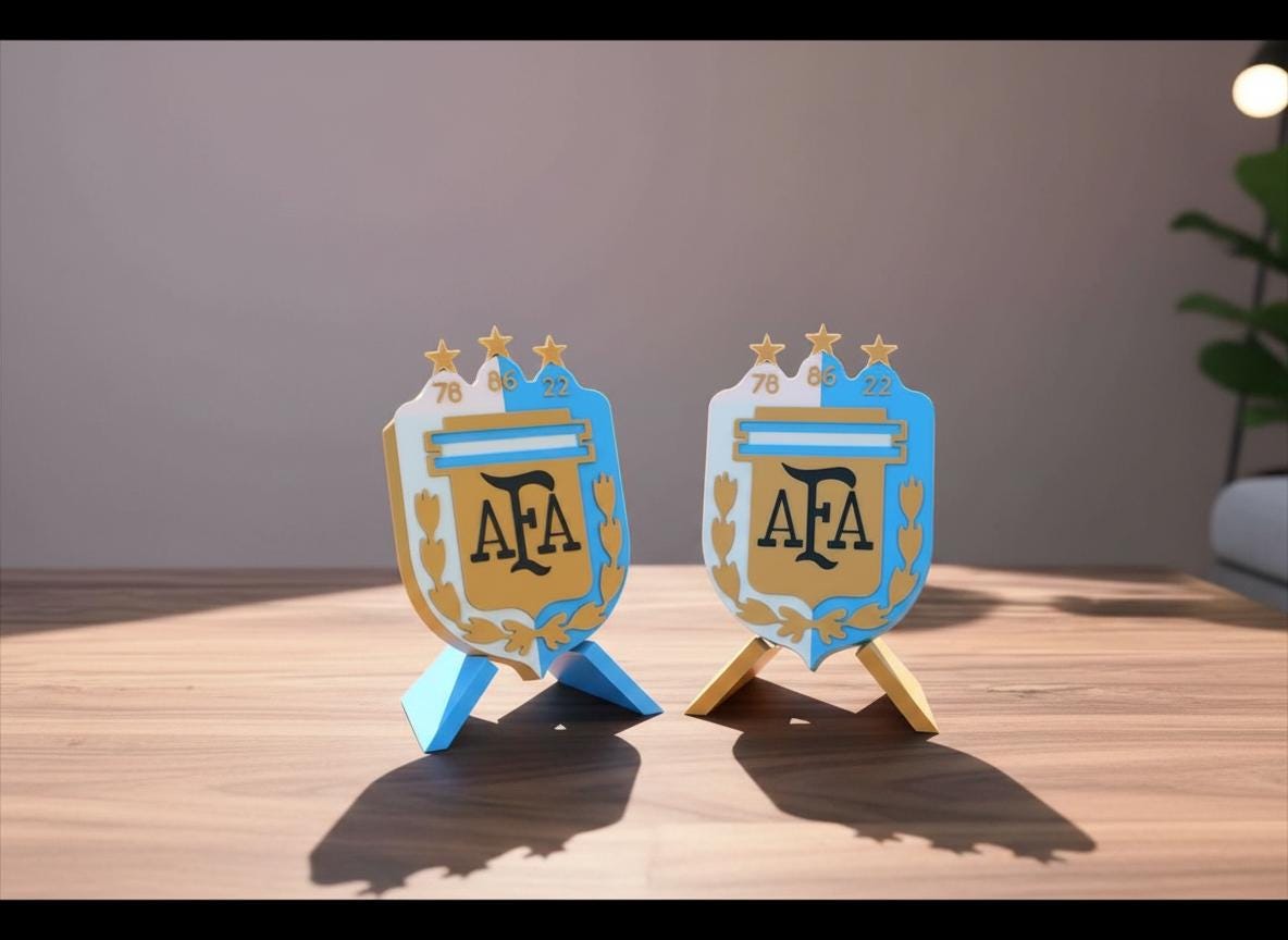 Custom 3D Printed Soccer Team Plaque, Personalized Futbol Crest Display
