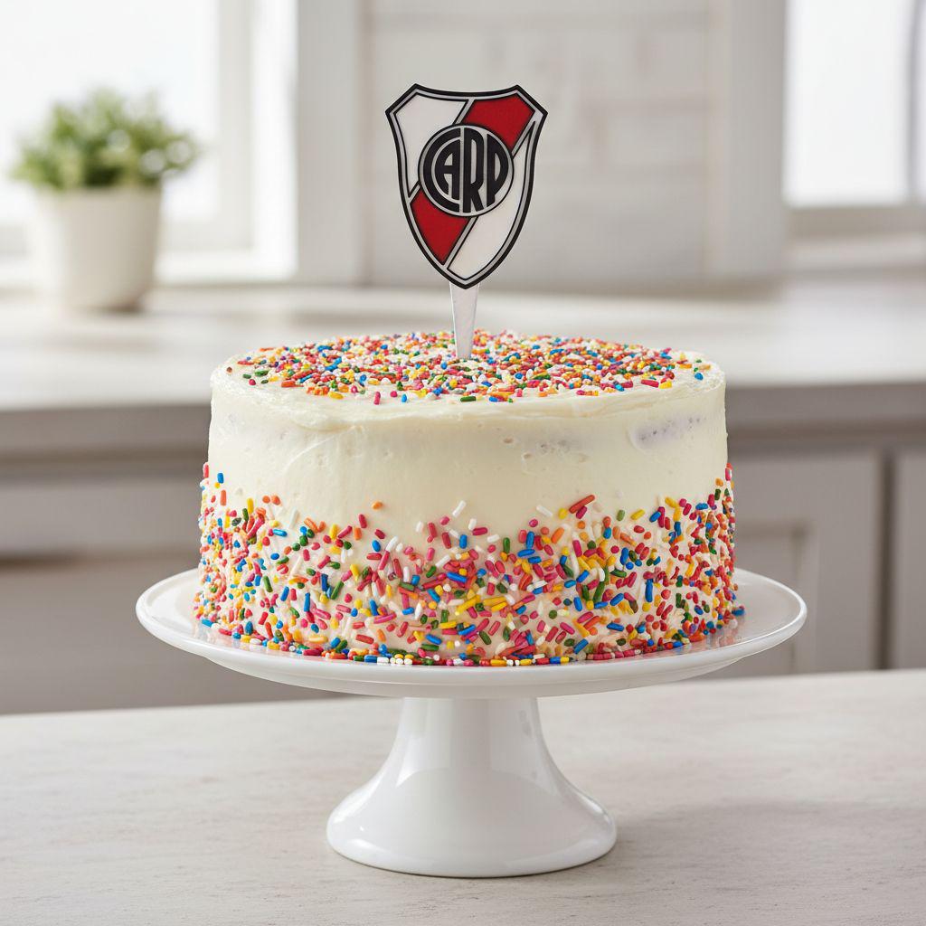 River Plate 3D Cake Topper | Food-Grade PETG, USA Made | CARP Crest Shield, Los Millonarios