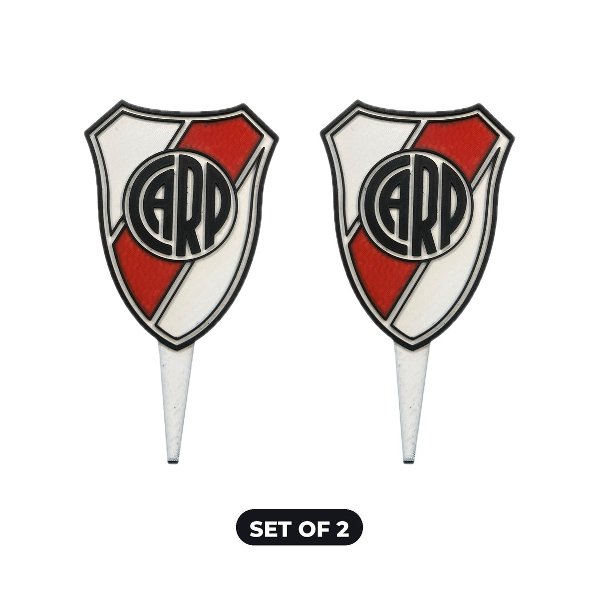 River Plate 3D Cake Topper | Food-Grade PETG, USA Made | CARP Crest Shield, Los Millonarios