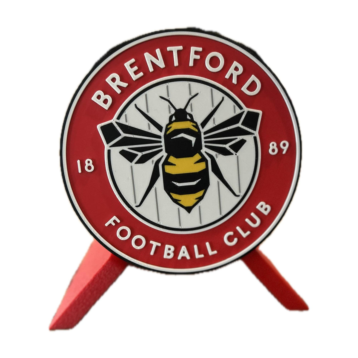 Brentford FC 3D Printed Crest Display | Stash Box, Desk Decor, Fan Cave Keepsake