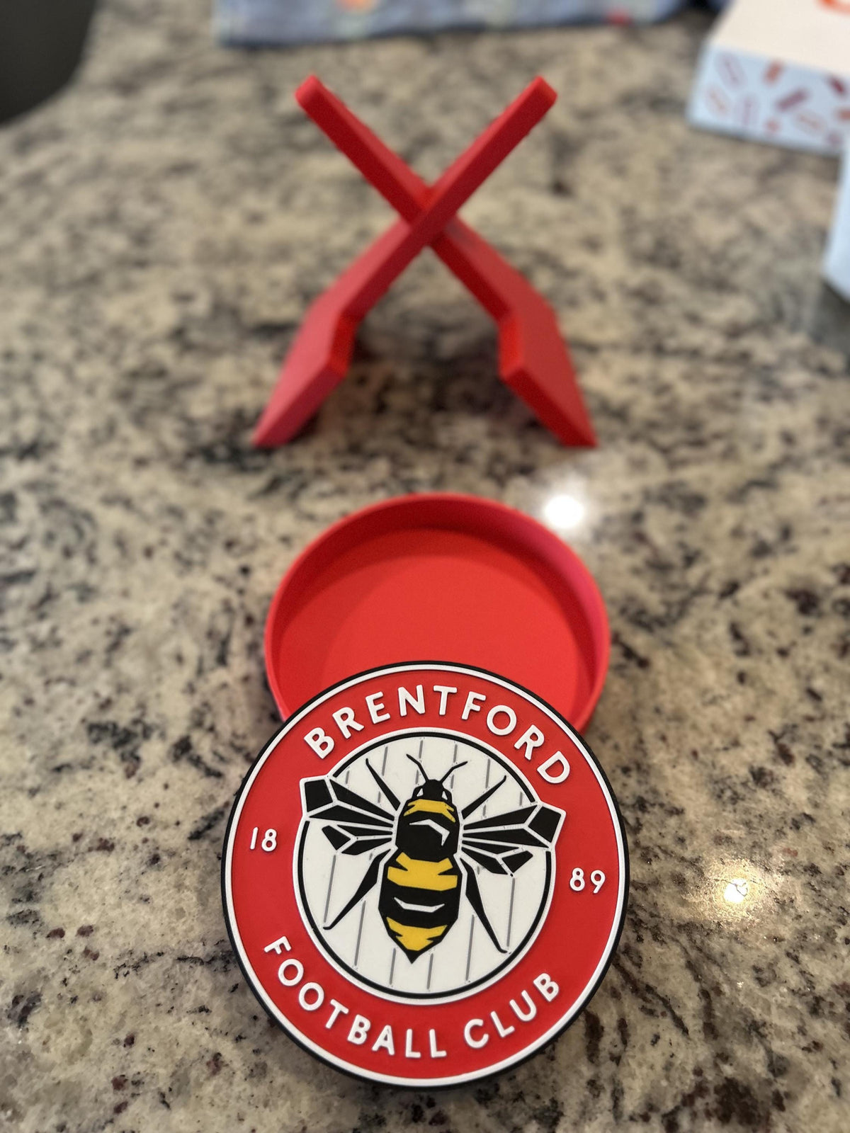 Brentford FC 3D Printed Crest Display | Stash Box, Desk Decor, Fan Cave Keepsake