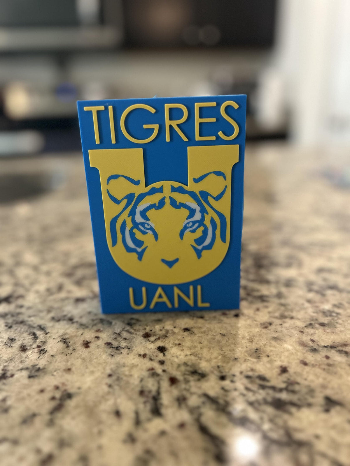 Tigres UANL 3D Decorative Box | Liga MX Soccer Personalized Fan Decor | Made in USA