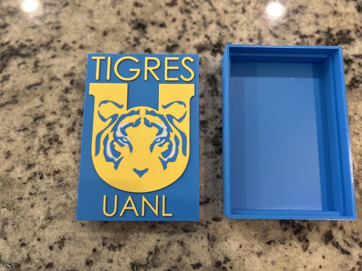 Tigres UANL 3D Decorative Box | Liga MX Soccer Personalized Fan Decor | Made in USA