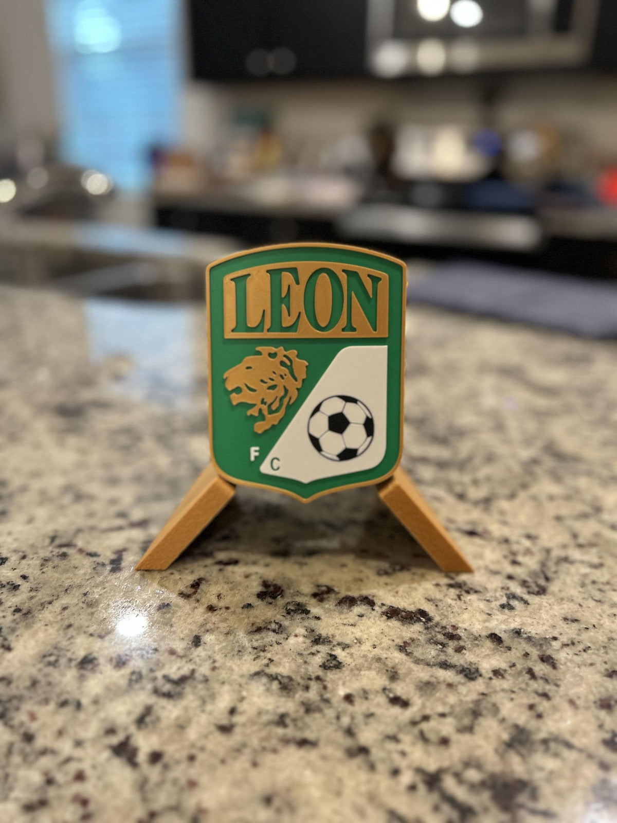 3D Printed Club León Desk Display | Liga MX La Fiera Crest Stash Box