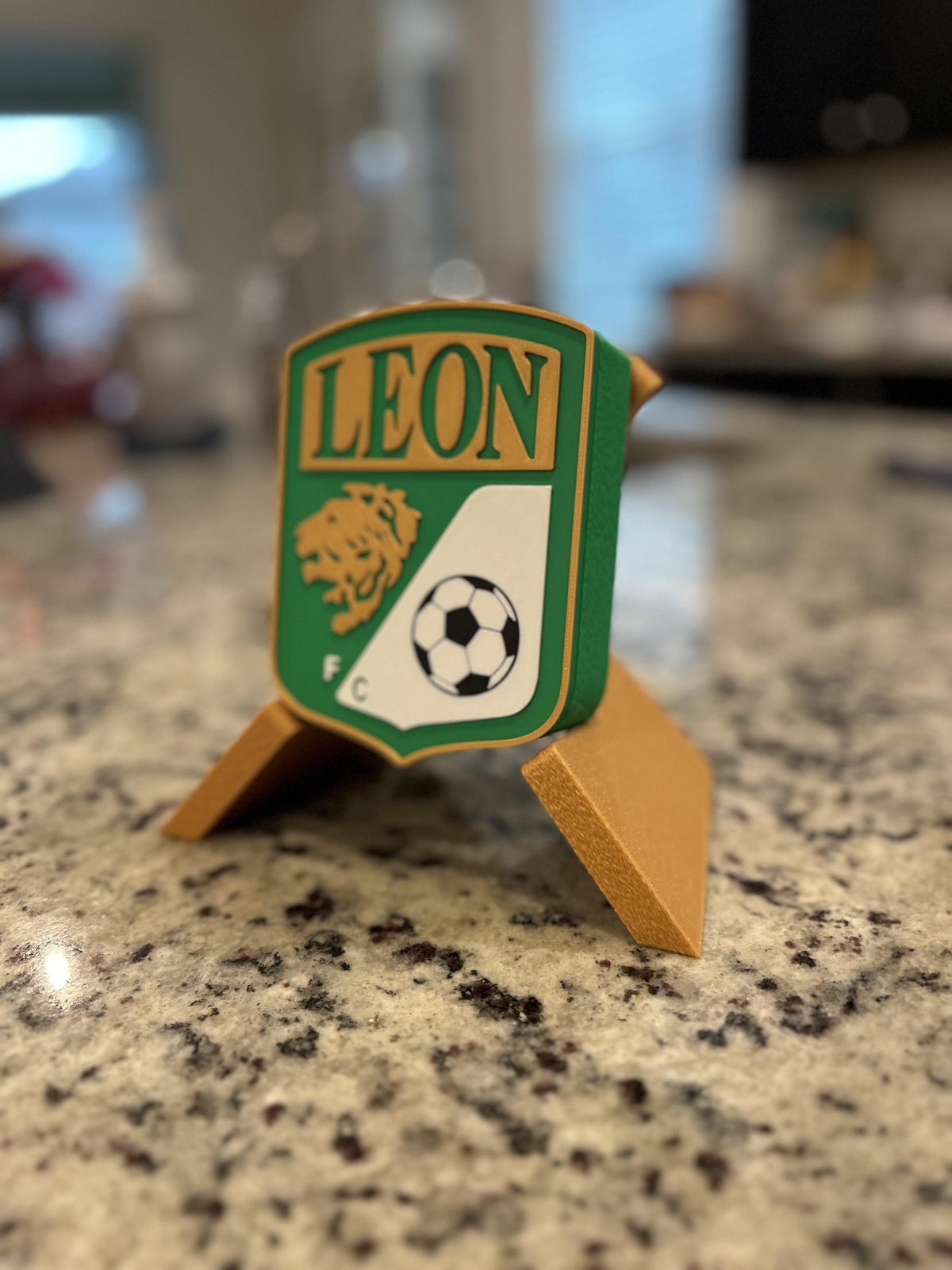 3D Printed Club León Desk Display | Liga MX La Fiera Crest Stash Box