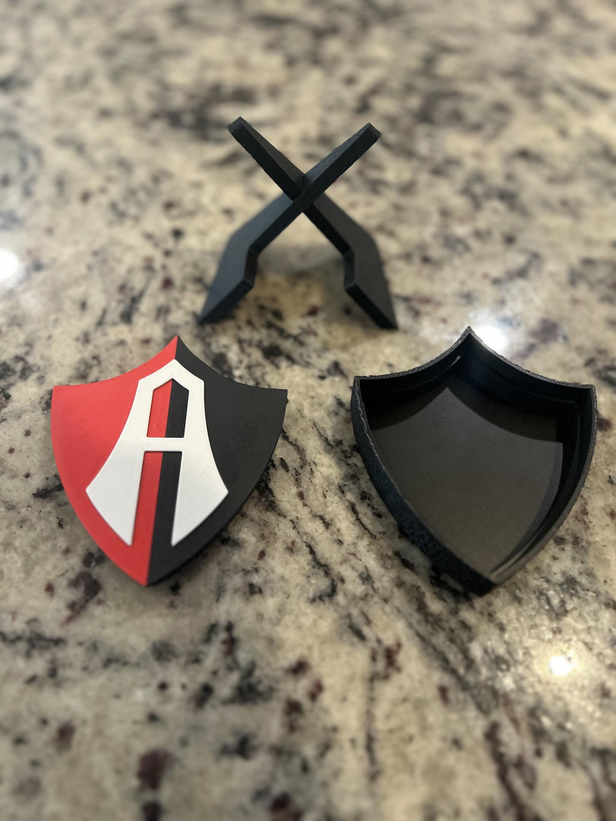 Atlas FC 3D Printed Display Box | Liga MX Rojinegros Fan Decor, Stash Box