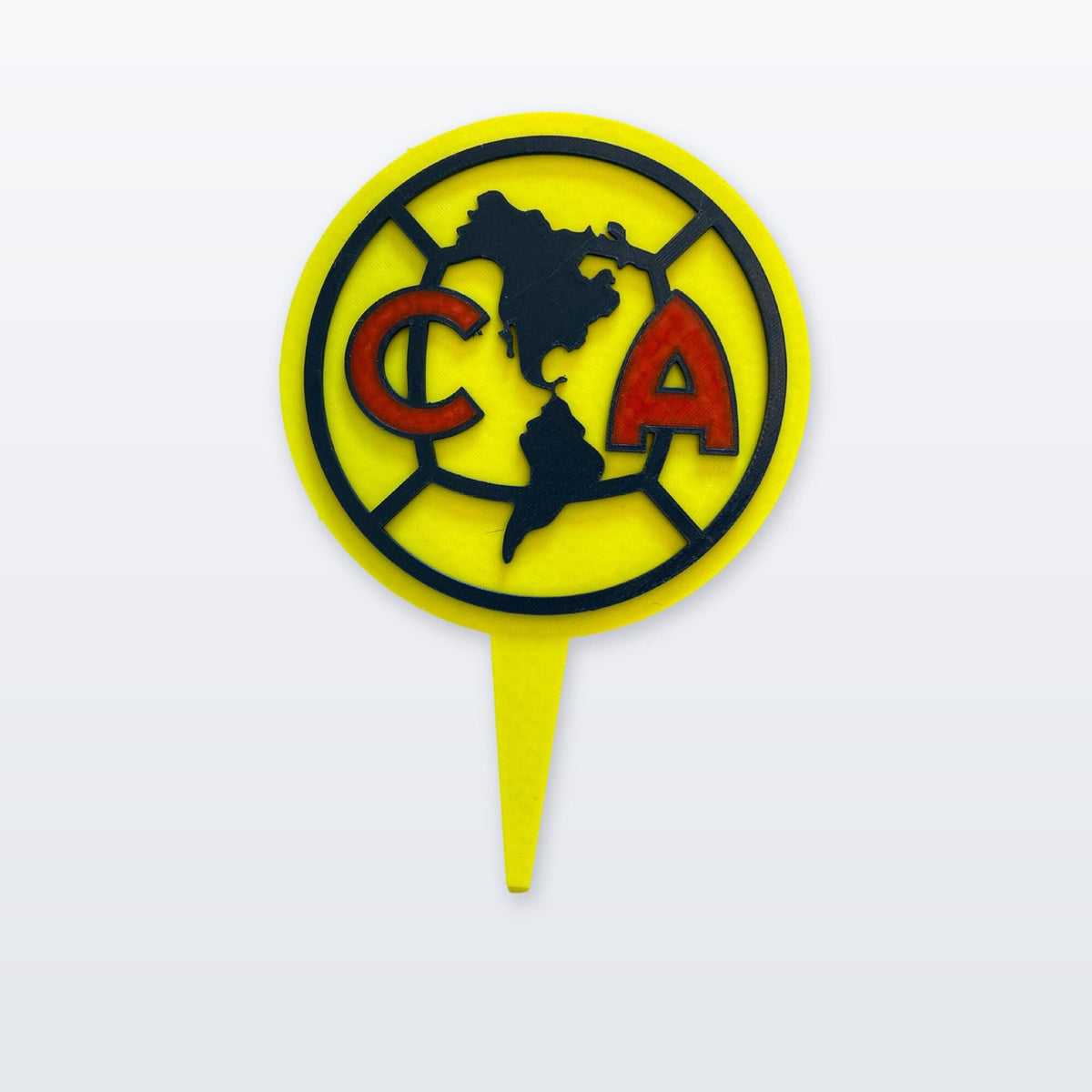 Club America 3D Cake Topper | Food-Grade PETG Badge (5.5 in)