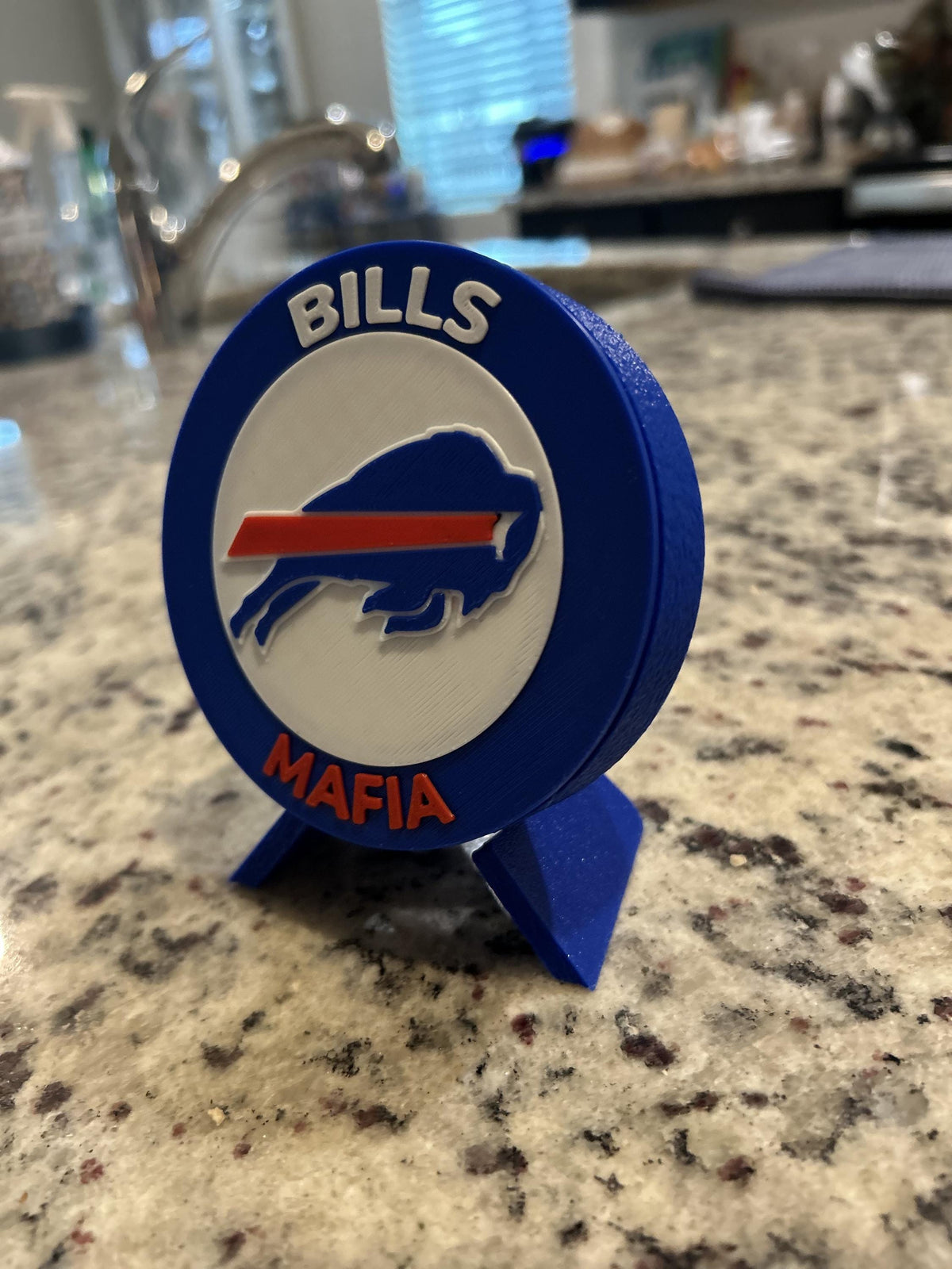 Buffalo Bills Desk Display with Stand | 3D Printed NFL Fan Decor & Keepsake Box | Bills Mafia Gift