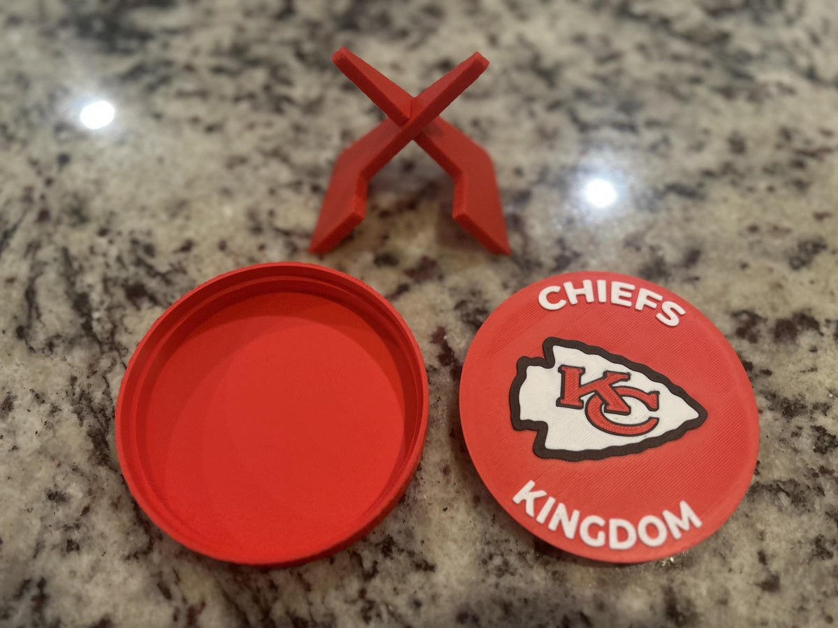 Kansas City Chiefs 3D Printed Medallion Display | Chiefs Kingdom Stash Box