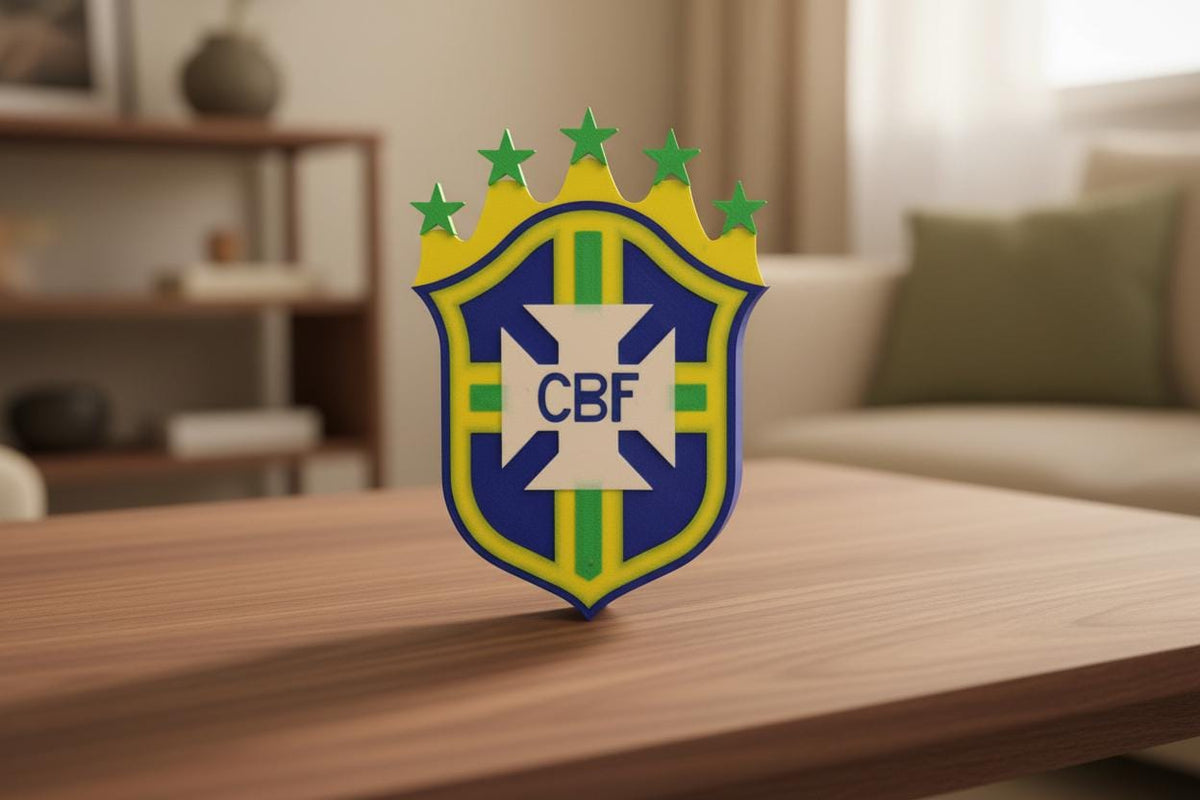 Custom 3D Printed Soccer Team Plaque, Personalized Futbol Crest Display