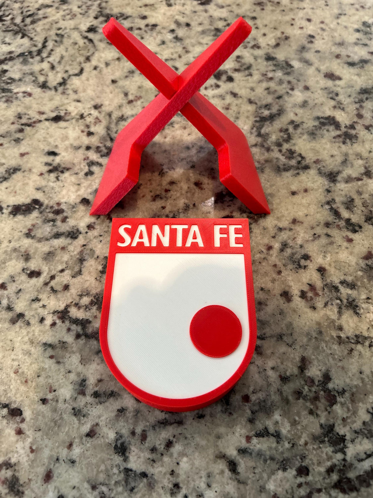 Independiente Santa Fe 3D Crest Display | Stash Box, Desk Decor, Soccer Fan Gift
