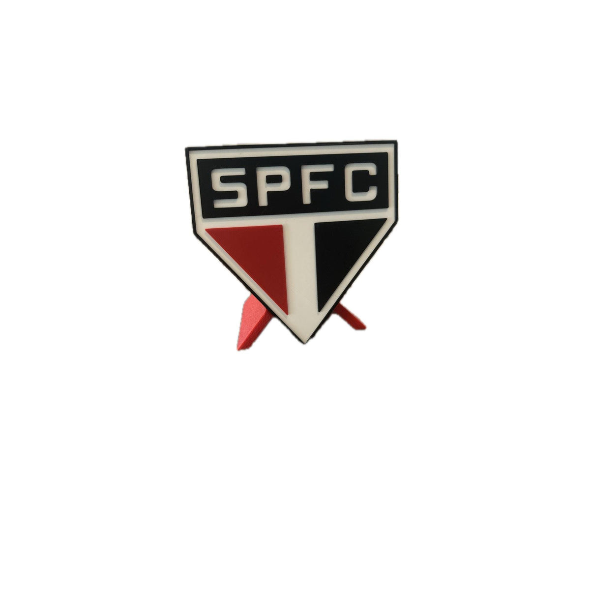 Sao Paulo FC 3D printed escudo shield display with stand and hidden stash box, presente torcedor tricolor, Brazilian soccer fan gift made in USA