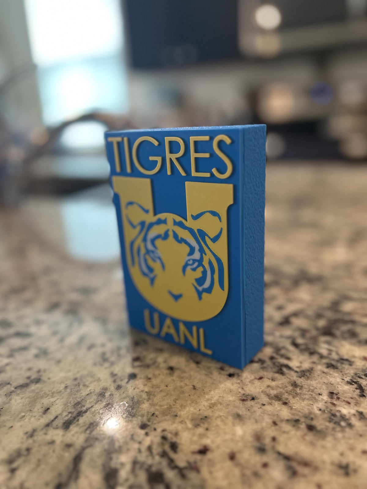 Tigres UANL 3D Decorative Box | Liga MX Soccer Personalized Fan Decor | Made in USA