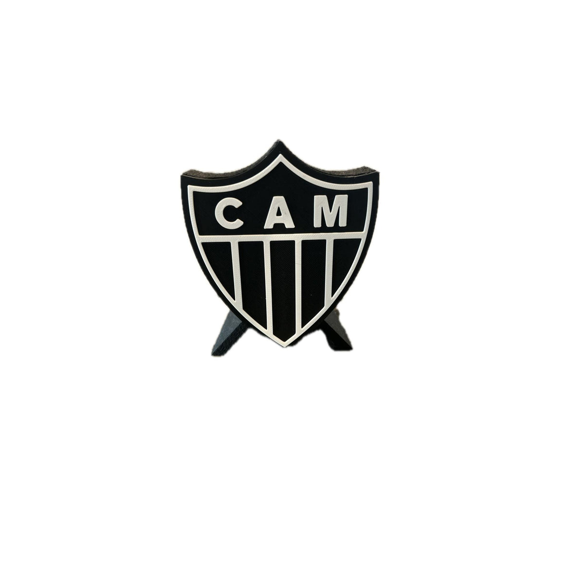 Atletico Mineiro 3D printed escudo shield display with stand and hidden stash box, presente torcedor do Galo, Brazilian soccer fan gift made in USA
