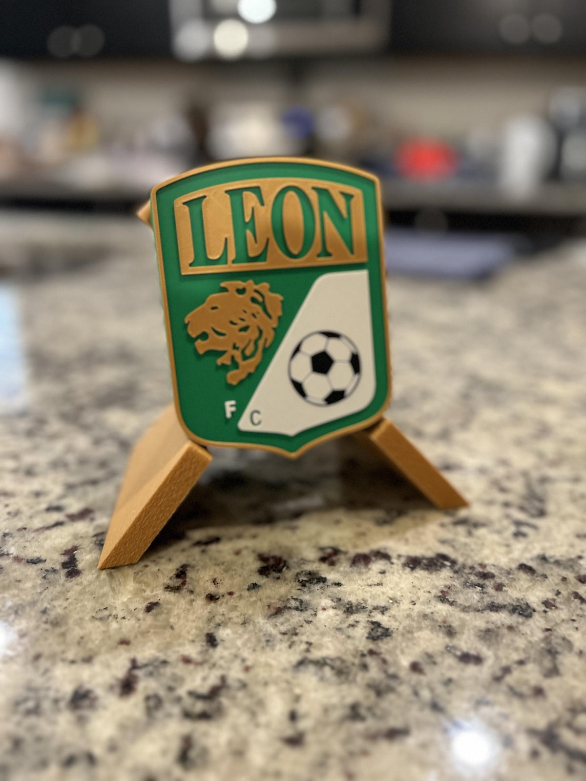 3D Printed Club León Desk Display | Liga MX La Fiera Crest Stash Box
