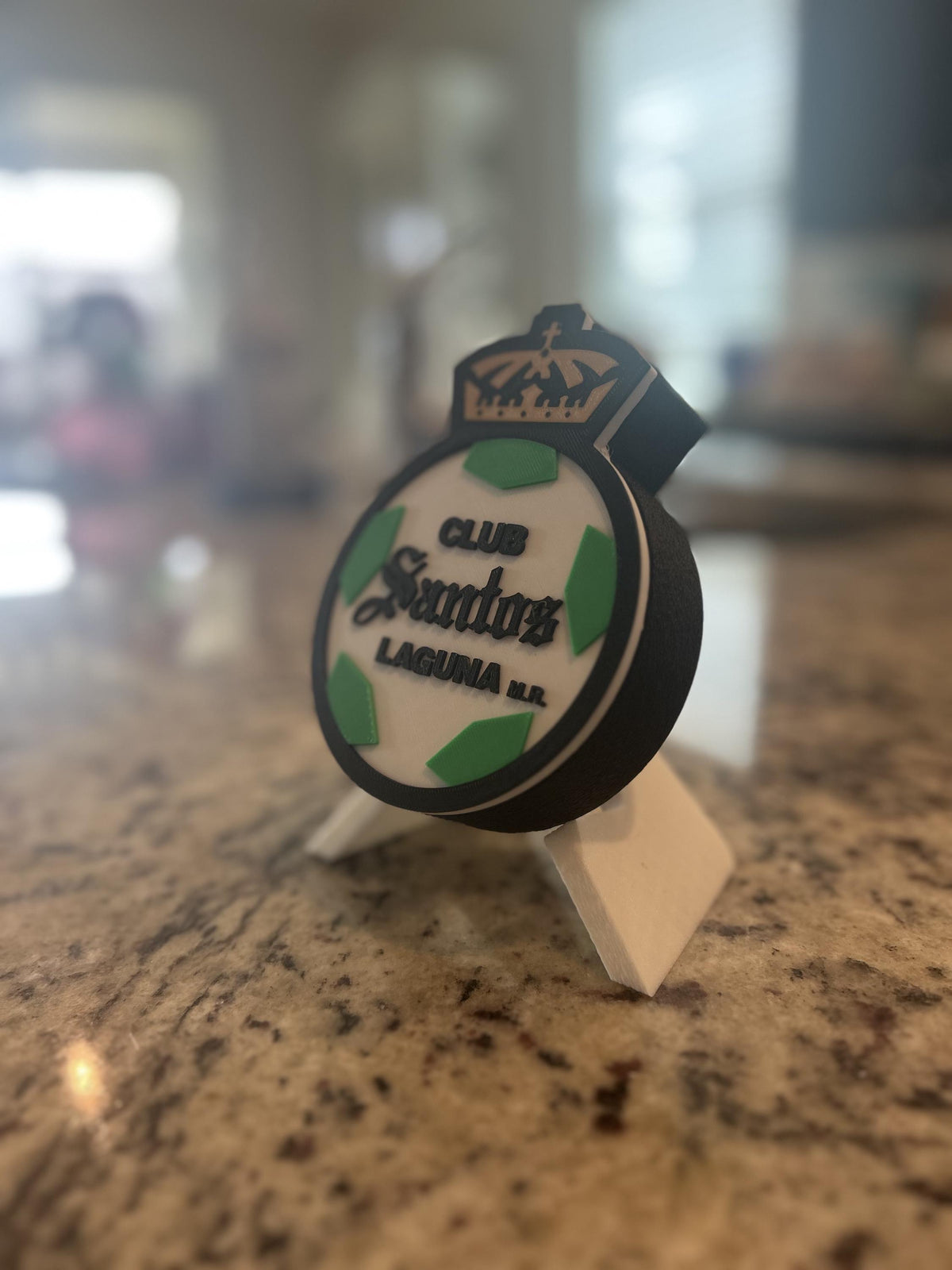 3D Printed Club Santos Laguna Crest Display Box | Liga MX Fan Decor, Stash Box