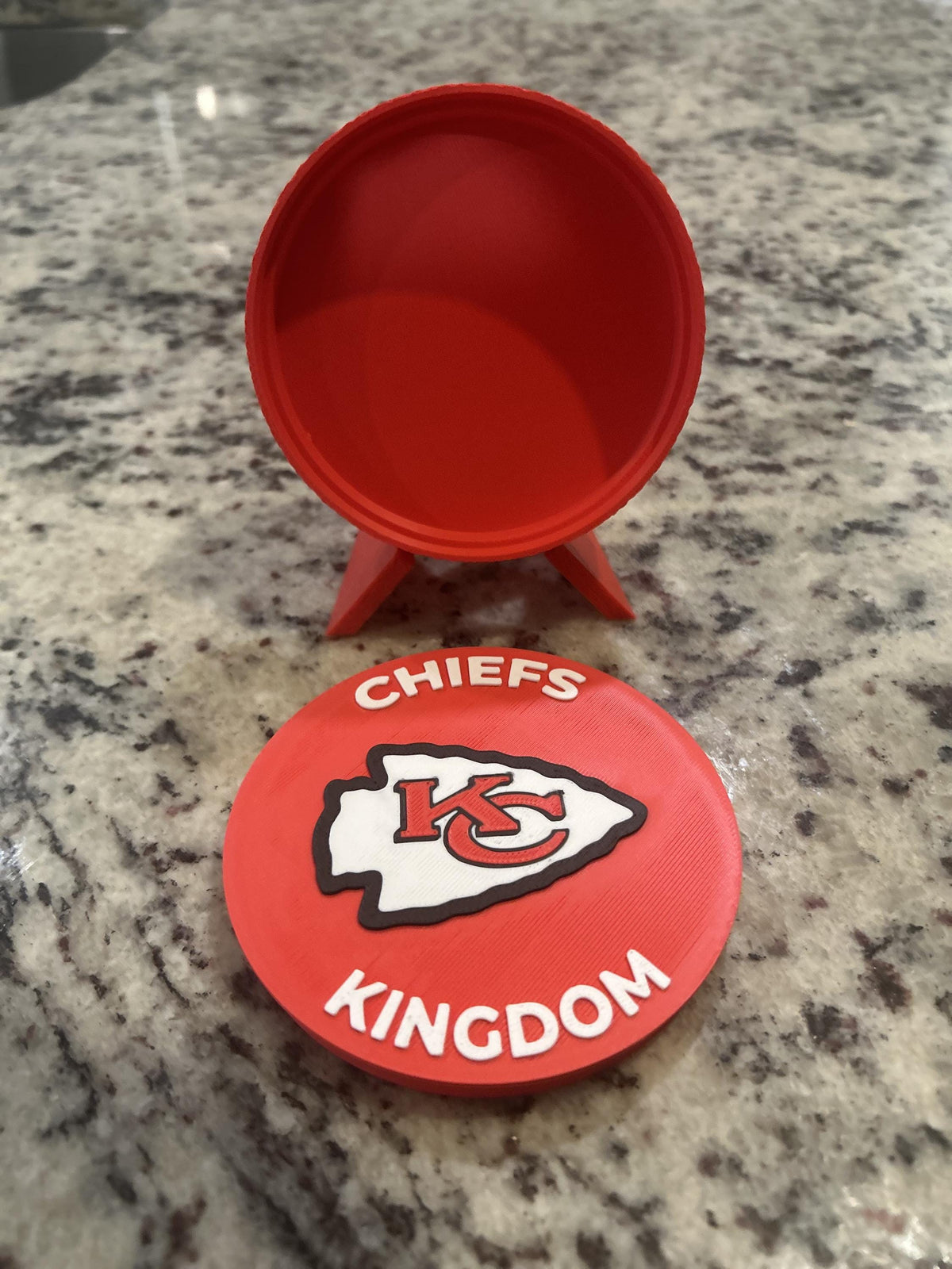 Kansas City Chiefs 3D Printed Medallion Display | Chiefs Kingdom Stash Box