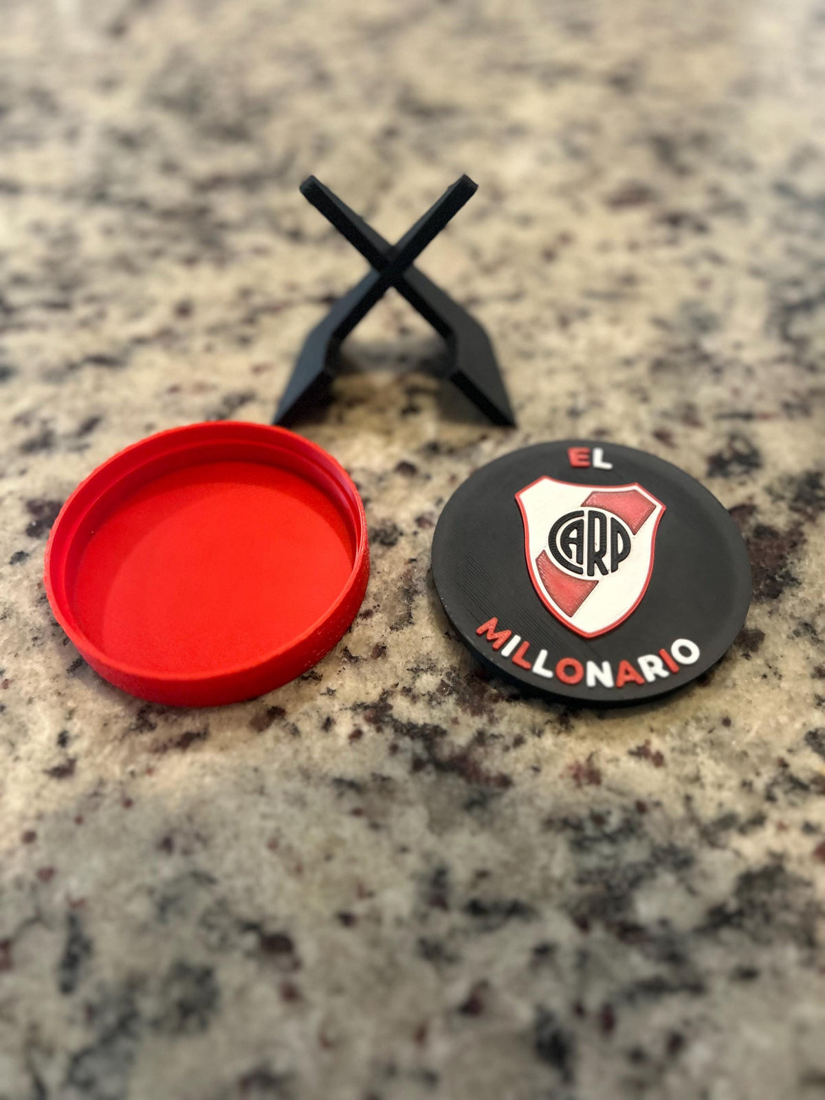 River Plate Personalized 3D Printed Medallion Stash Box | Soccer Futbol Fan Decor, Keepsake Gift