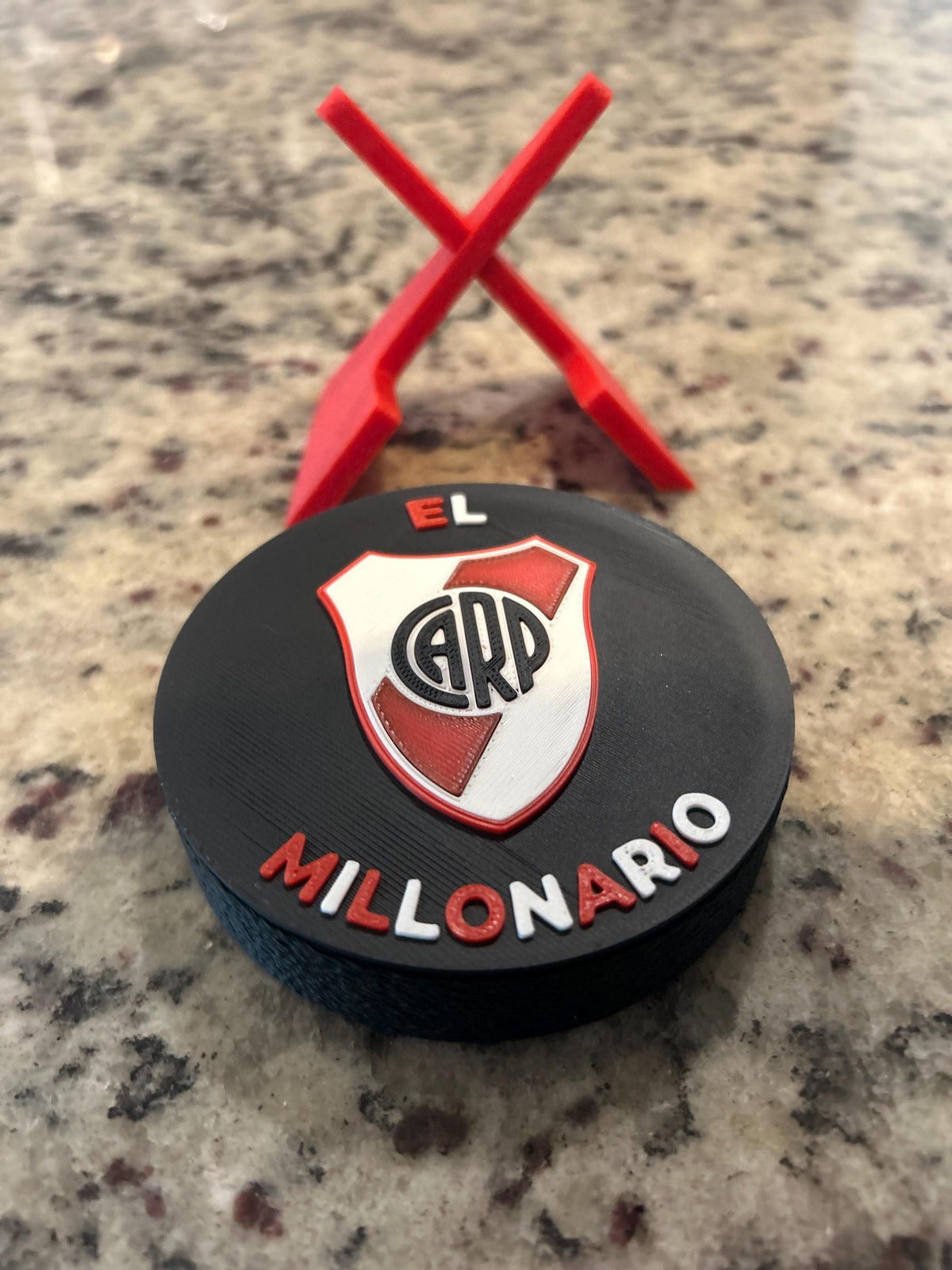 River Plate Personalized 3D Printed Medallion Stash Box | Soccer Futbol Fan Decor, Keepsake Gift