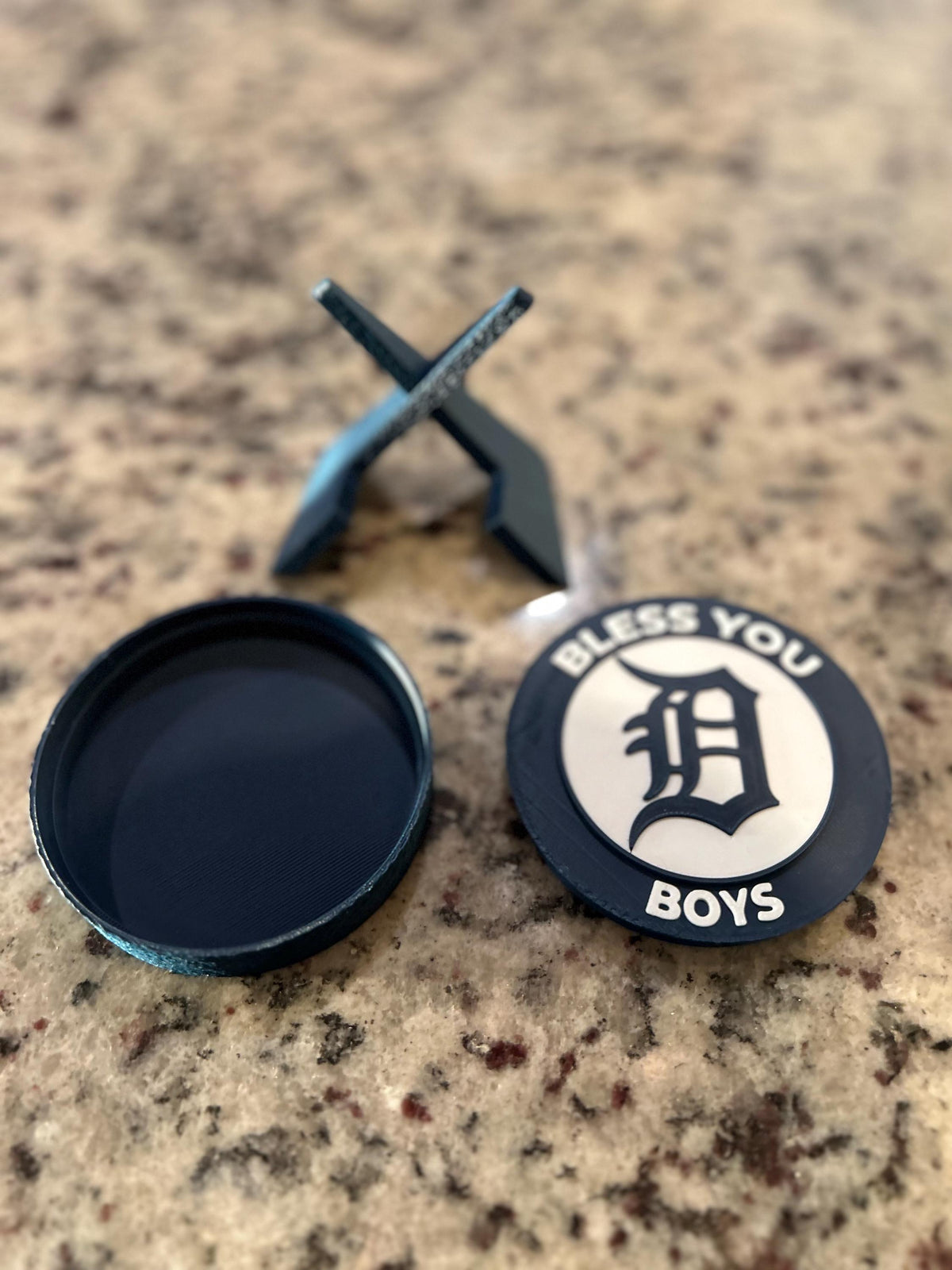 Detroit Tigers 3D Printed Medallion Stash Box | Desk Display Decor