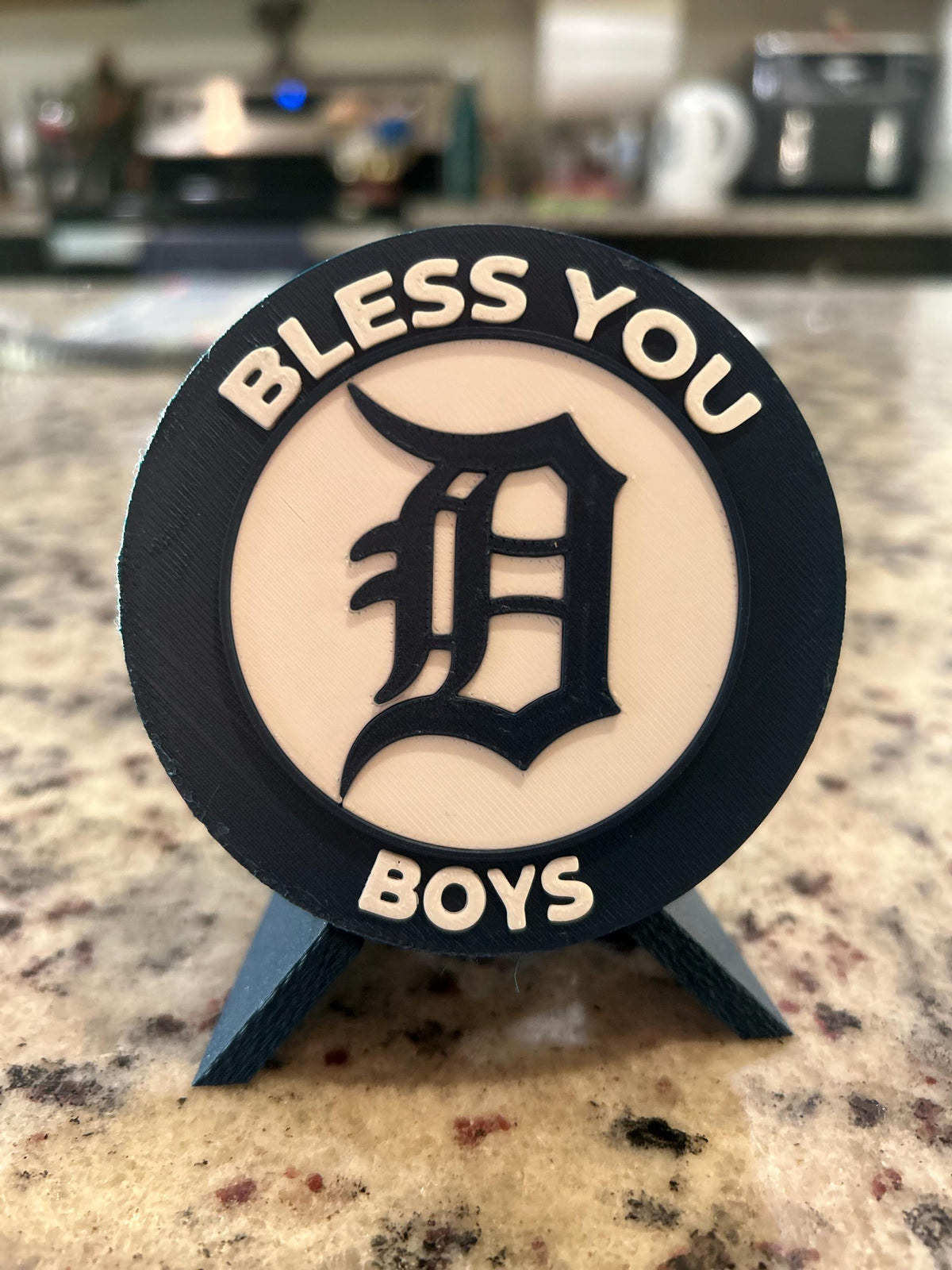 Detroit Tigers 3D Printed Medallion Stash Box | Desk Display Decor