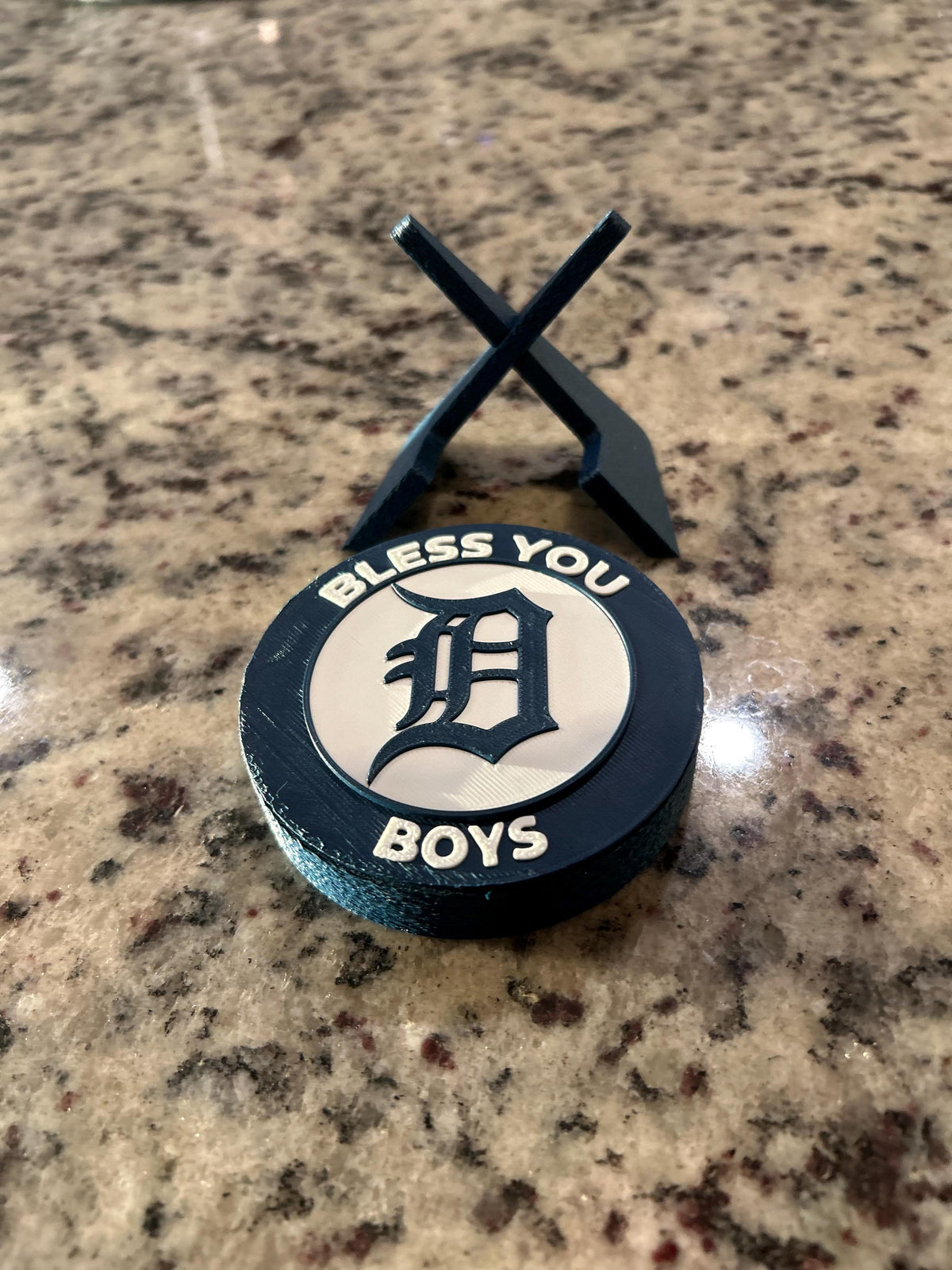 Detroit Tigers 3D Printed Medallion Stash Box | Desk Display Decor