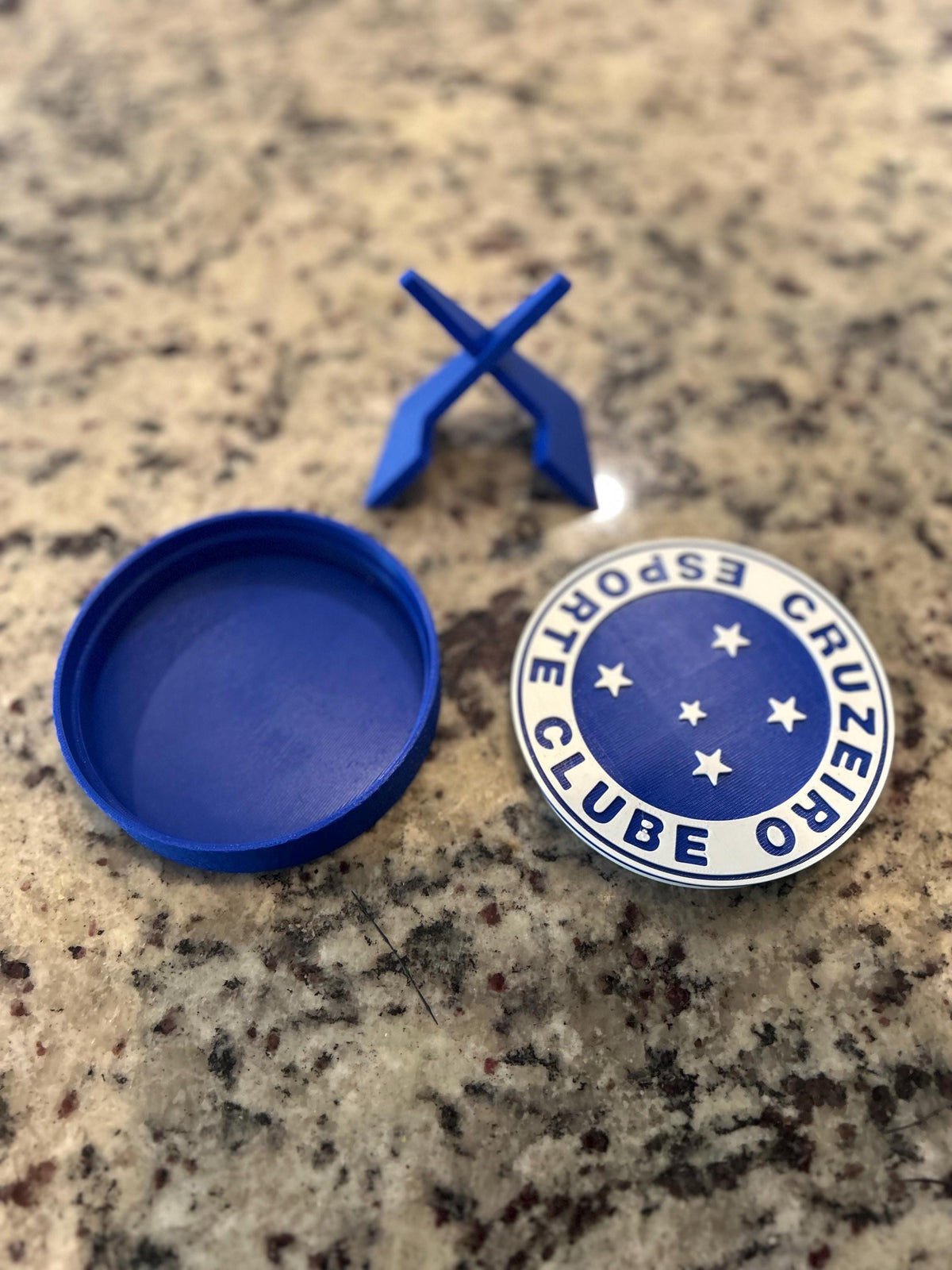 Cruzeiro Crest 3D Display | Stash Box, Desk Decor, Soccer Fan Gift