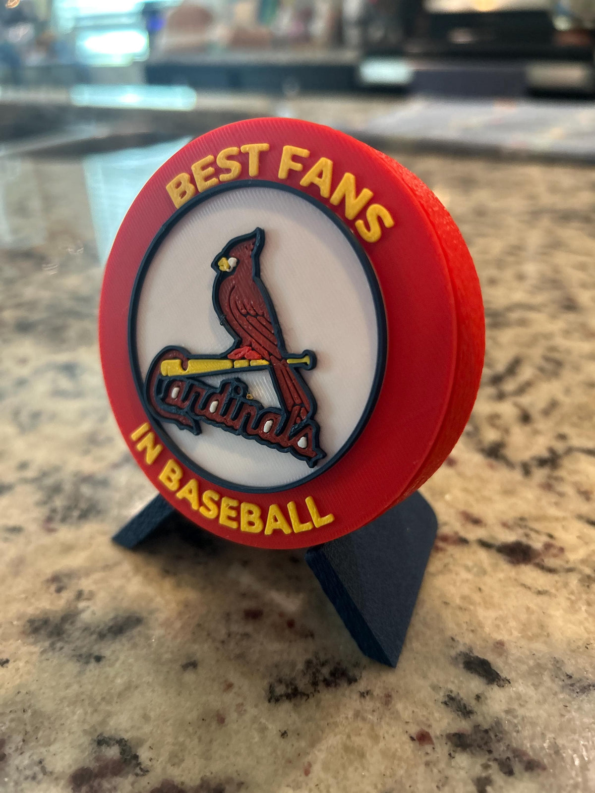 3D Printed St. Louis Cardinals Desk Display | MLB Fan Keepsake Stash Box (Personalized)