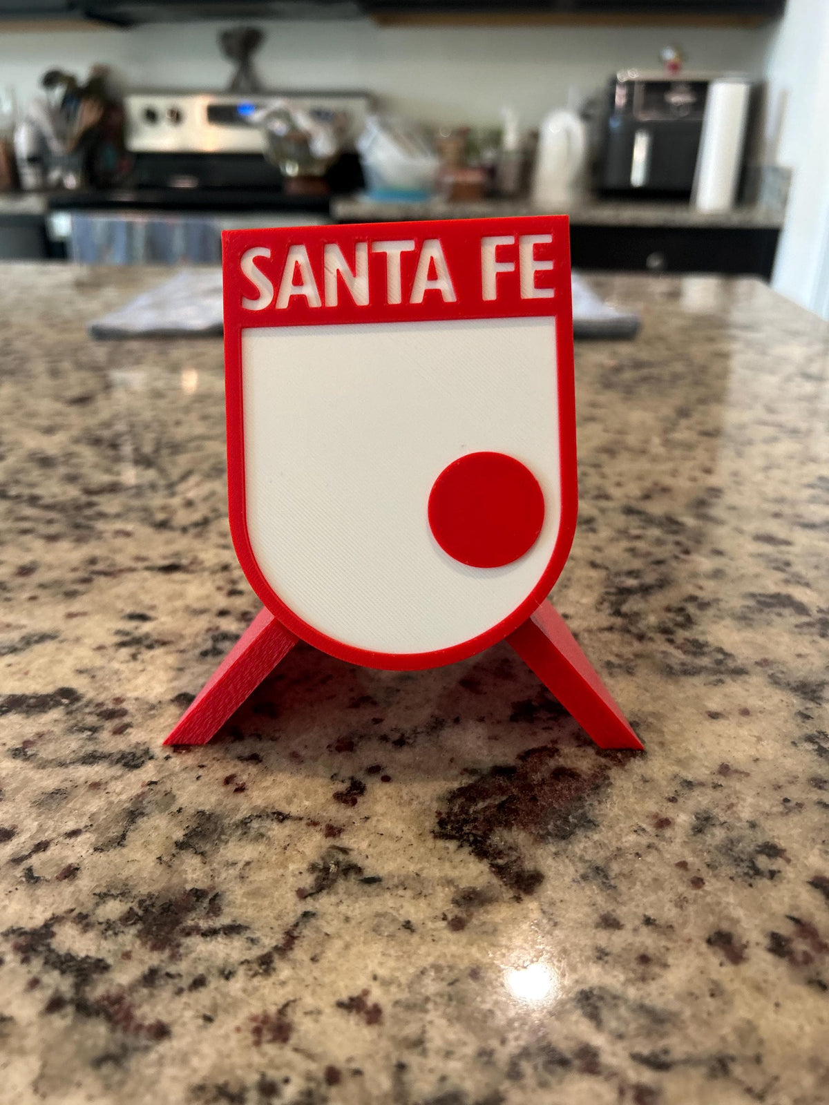 Independiente Santa Fe 3D Crest Display | Stash Box, Desk Decor, Soccer Fan Gift