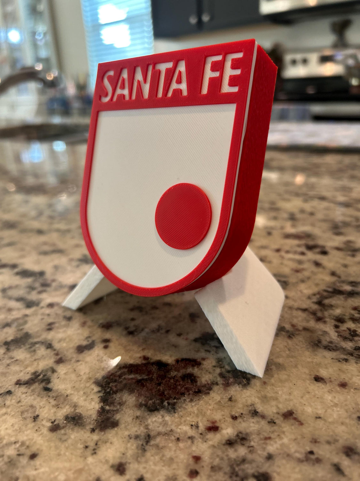 Independiente Santa Fe 3D Crest Display | Stash Box, Desk Decor, Soccer Fan Gift