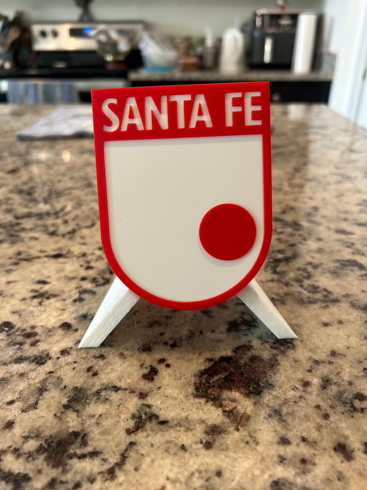 Independiente Santa Fe 3D Crest Display | Stash Box, Desk Decor, Soccer Fan Gift