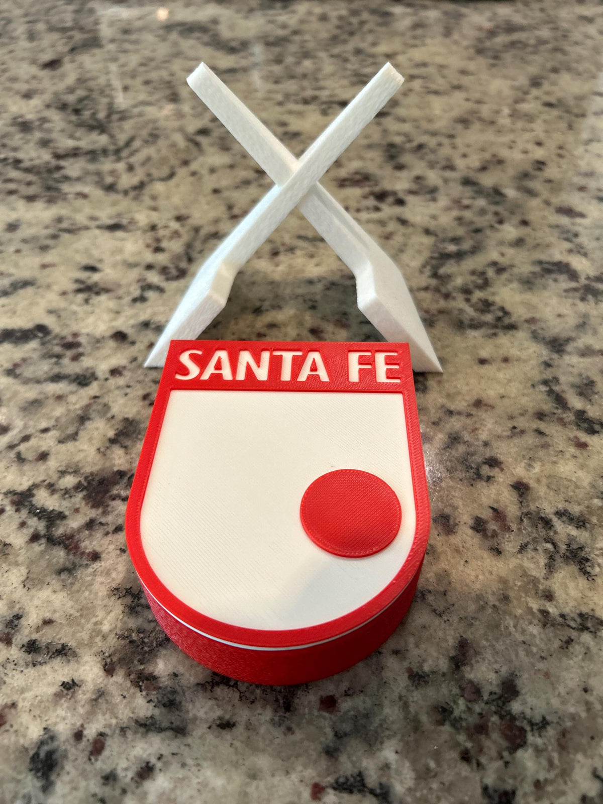 Independiente Santa Fe 3D Crest Display | Stash Box, Desk Decor, Soccer Fan Gift