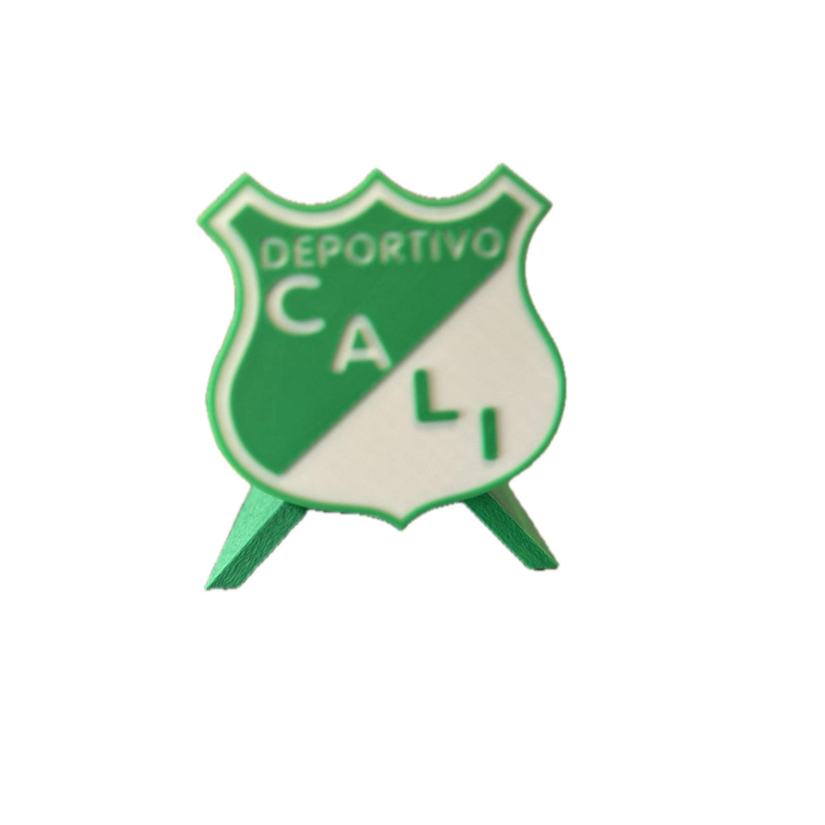 Deportivo Cali 3D printed escudo crest display with stand and hidden stash boxAzucareros Colombian soccer fan gift, made in USA