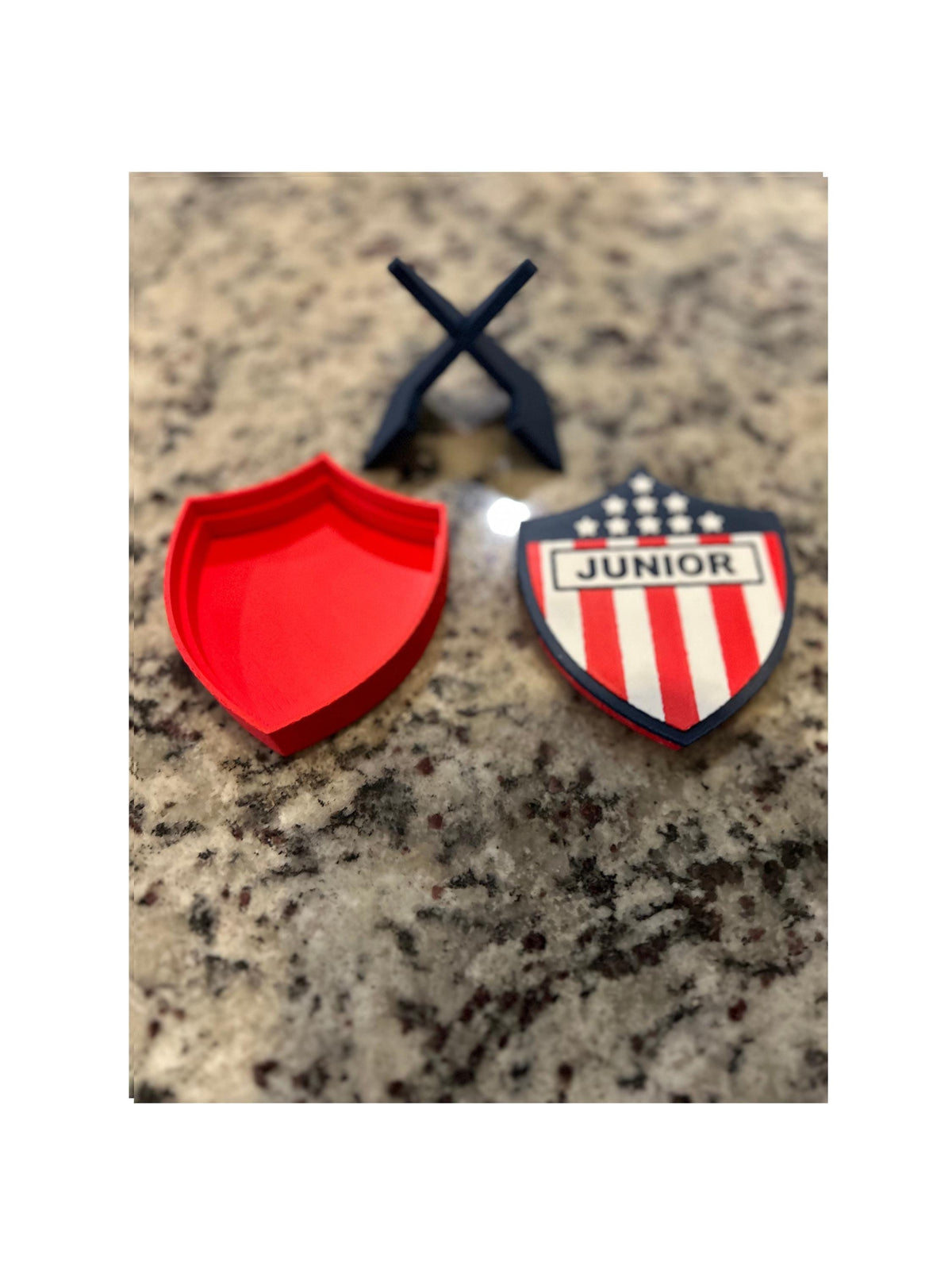 3D Printed Junior de Barranquilla Crest Display | Colombian Soccer Fan Stash Box (14cm)