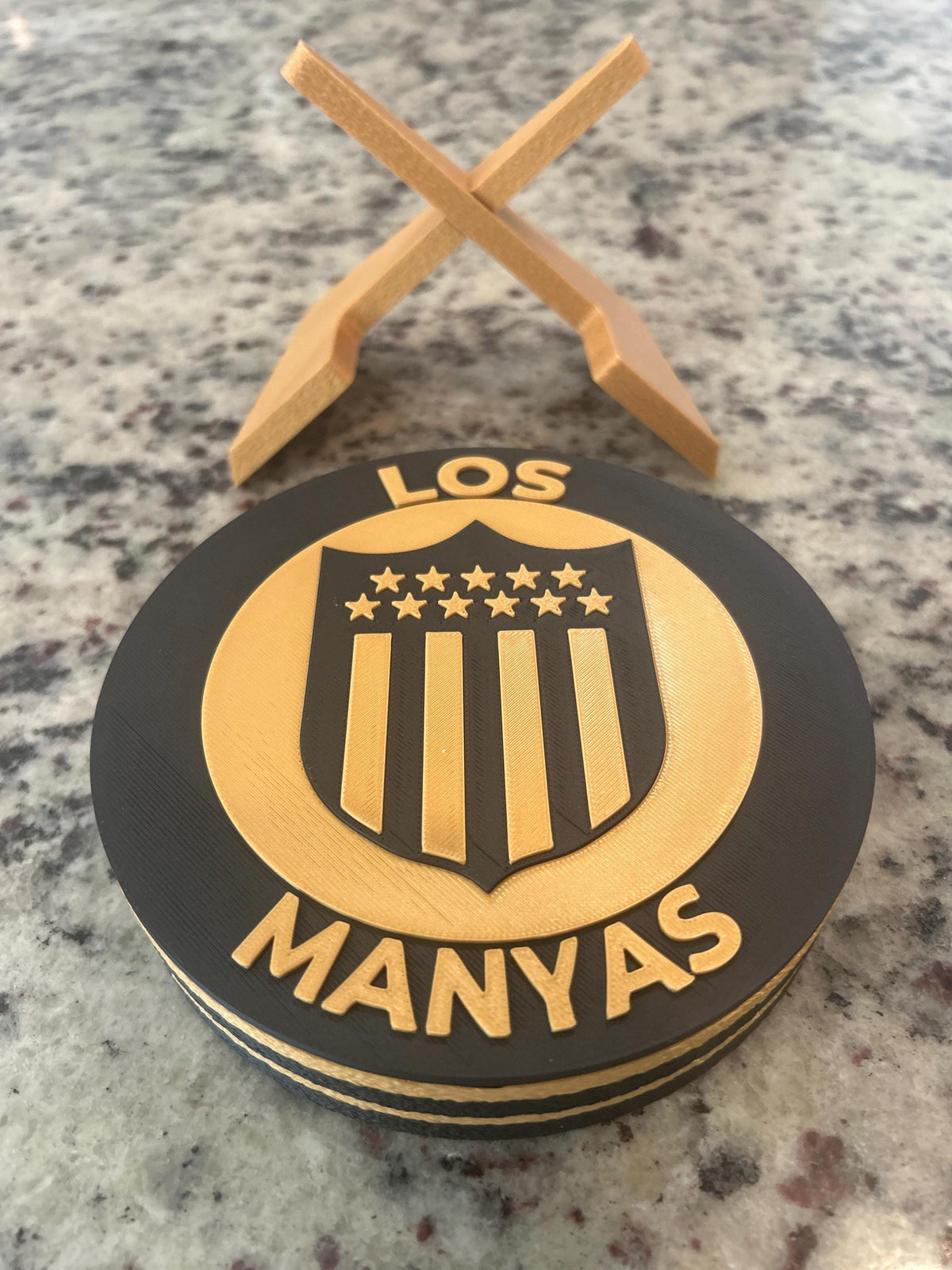 3D Printed Peñarol Crest Medallion | Uruguay Soccer Fan Decor & Stash Box (Personalized)