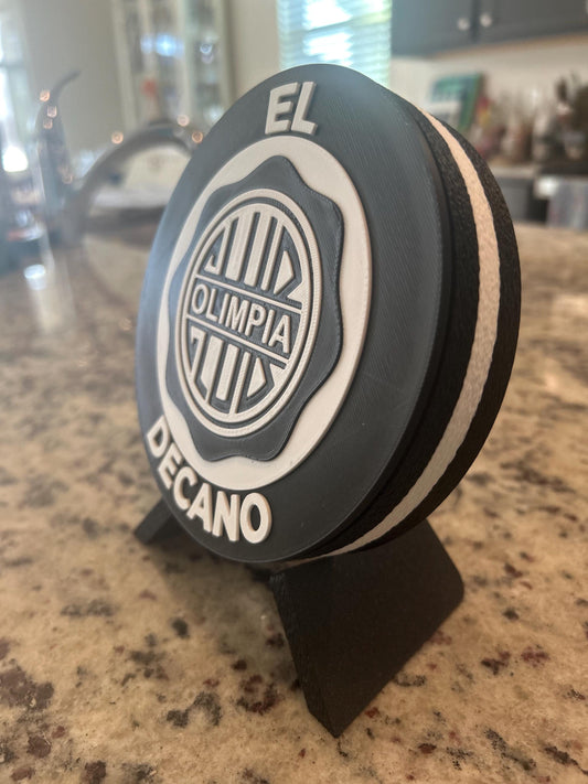 Club Olimpia 3D Printed Medallion Display | Paraguay Soccer Fan Decor & Stash Box