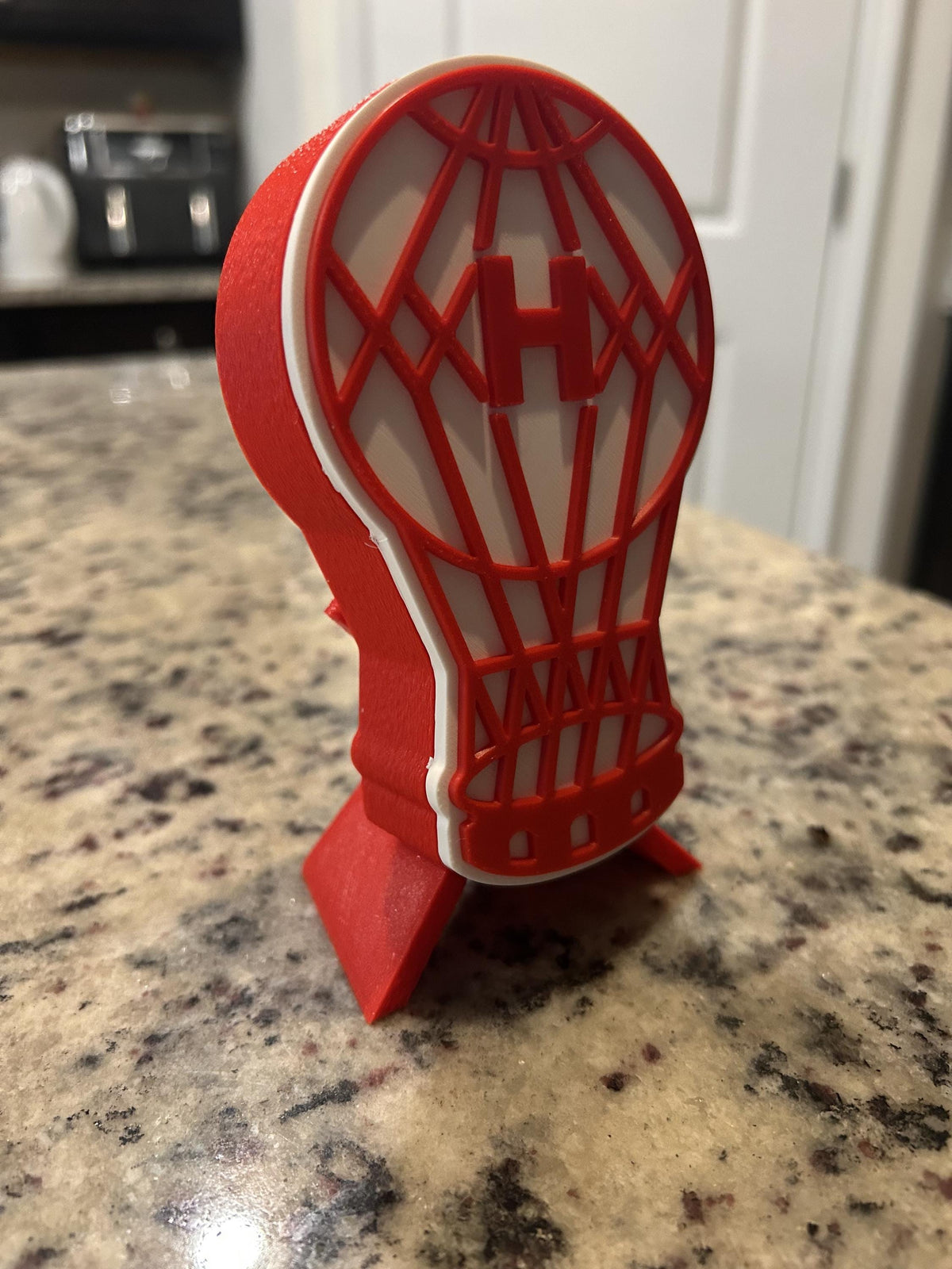 Club Atletico Huracan 3D printed escudo globo display with stand and hidden stash boxEl Globo Argentine soccer fan gift, made in USA