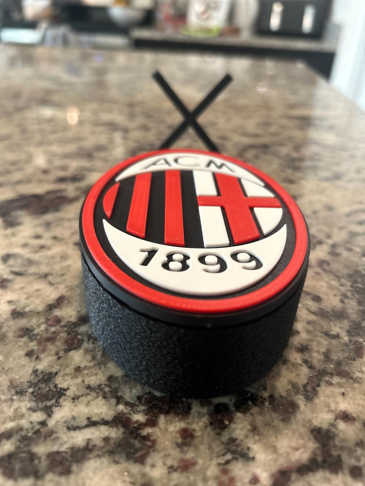 3D Printed AC Milan Crest Display | Rossoneri Stash Box (14cm Tall)