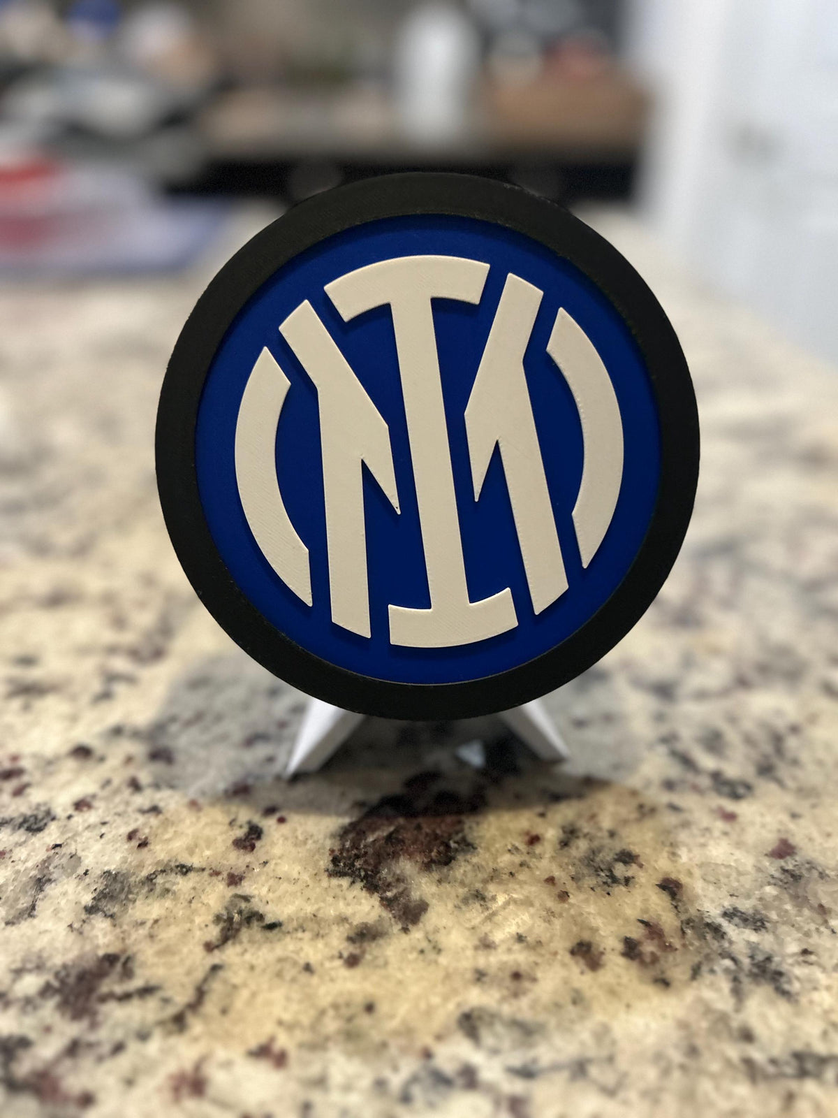 Inter Milan 3D Crest Display | Serie A Soccer Fan Keepsake Box (Nerazzurri)