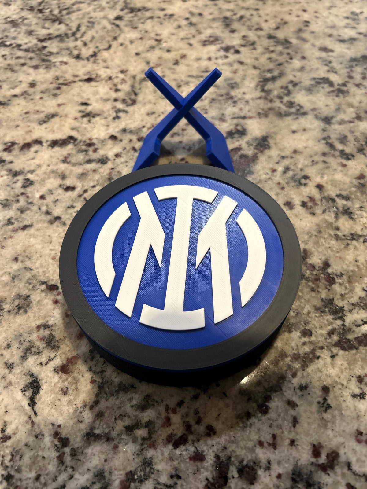 Inter Milan 3D Crest Display | Serie A Soccer Fan Keepsake Box (Nerazzurri)