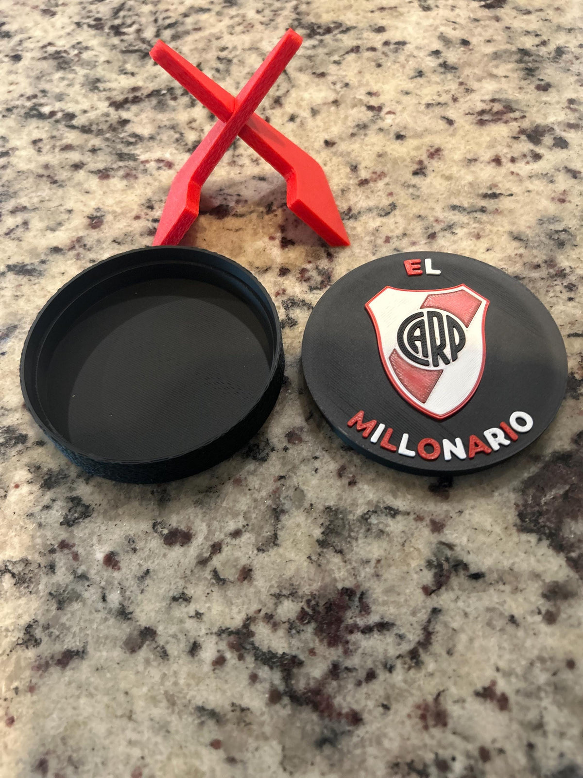 River Plate Personalized 3D Printed Medallion Stash Box | Soccer Futbol Fan Decor, Keepsake Gift