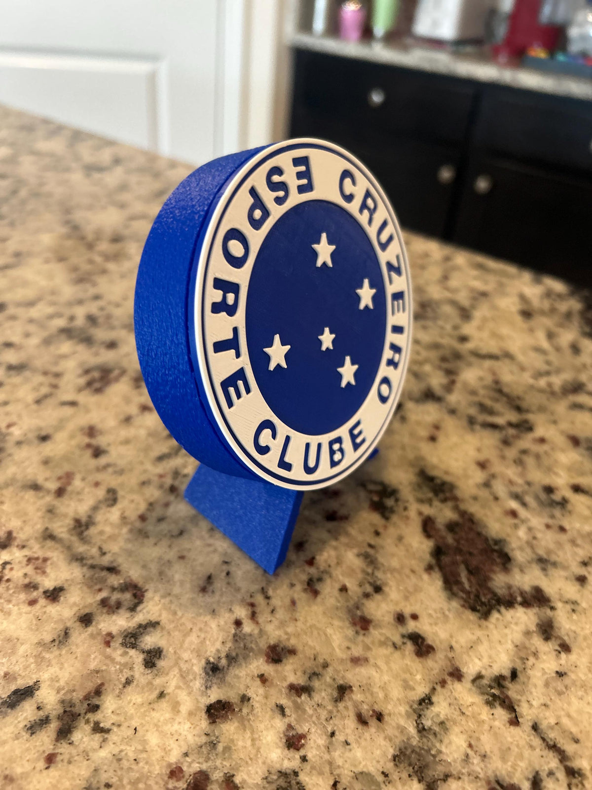 Cruzeiro Crest 3D Display | Stash Box, Desk Decor, Soccer Fan Gift