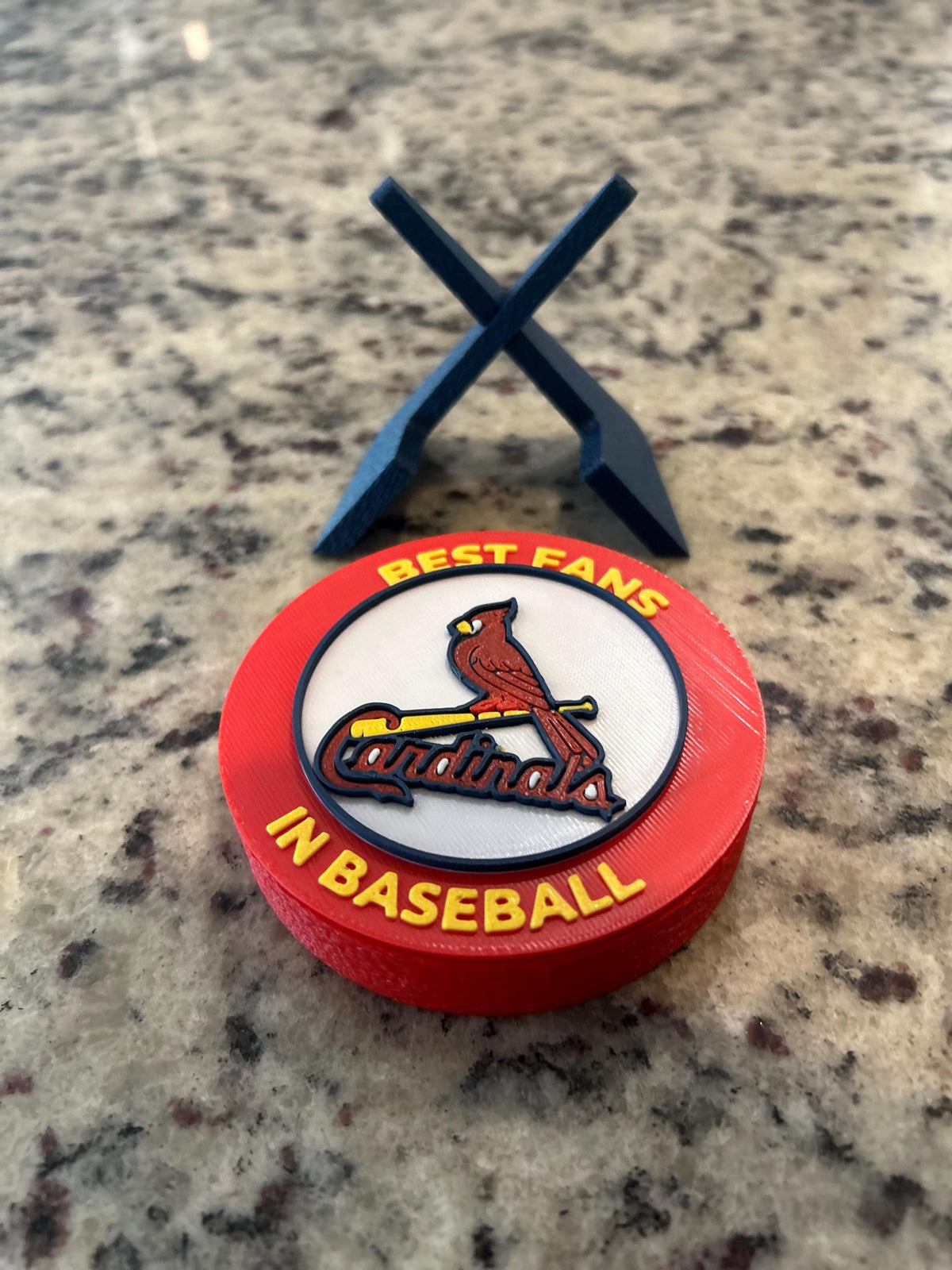 3D Printed St. Louis Cardinals Desk Display | MLB Fan Keepsake Stash Box (Personalized)