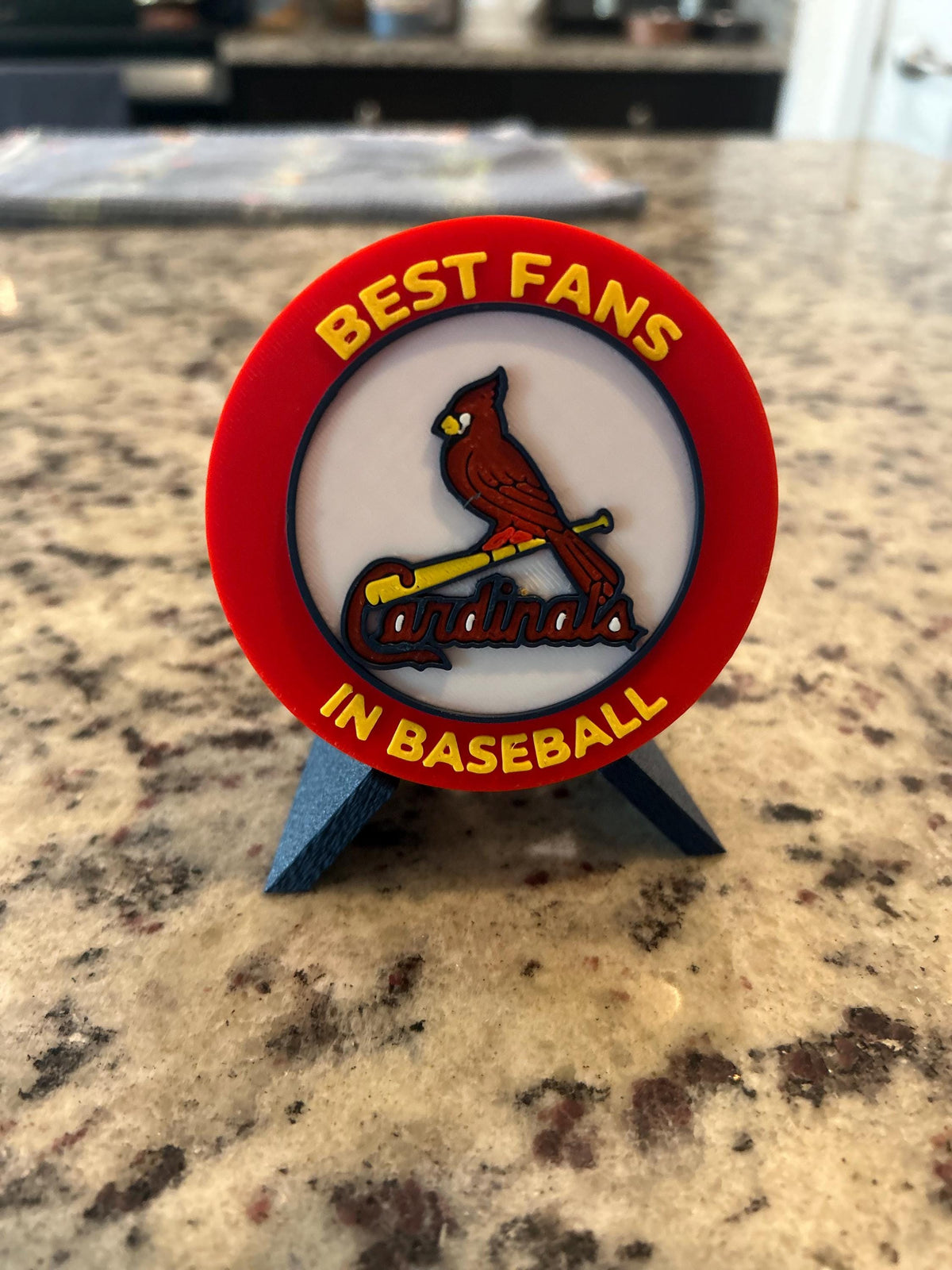 3D Printed St. Louis Cardinals Desk Display | MLB Fan Keepsake Stash Box (Personalized)