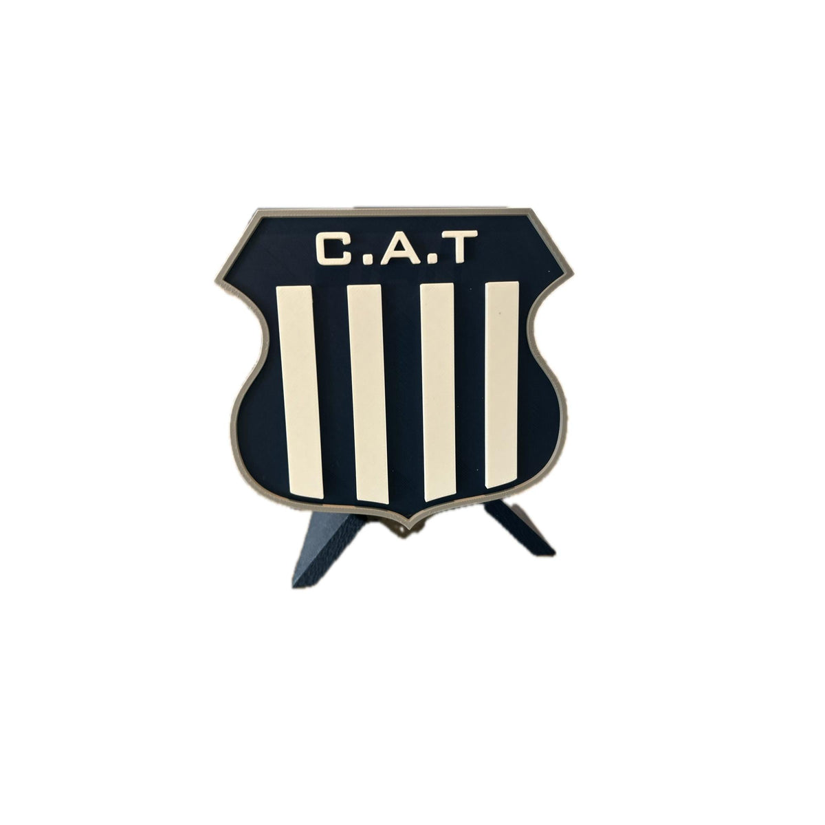 Talleres de Cordoba 3D printed escudo crest display with stand and hidden stash boxLa T El Matador Argentine soccer fan gift, made in USA