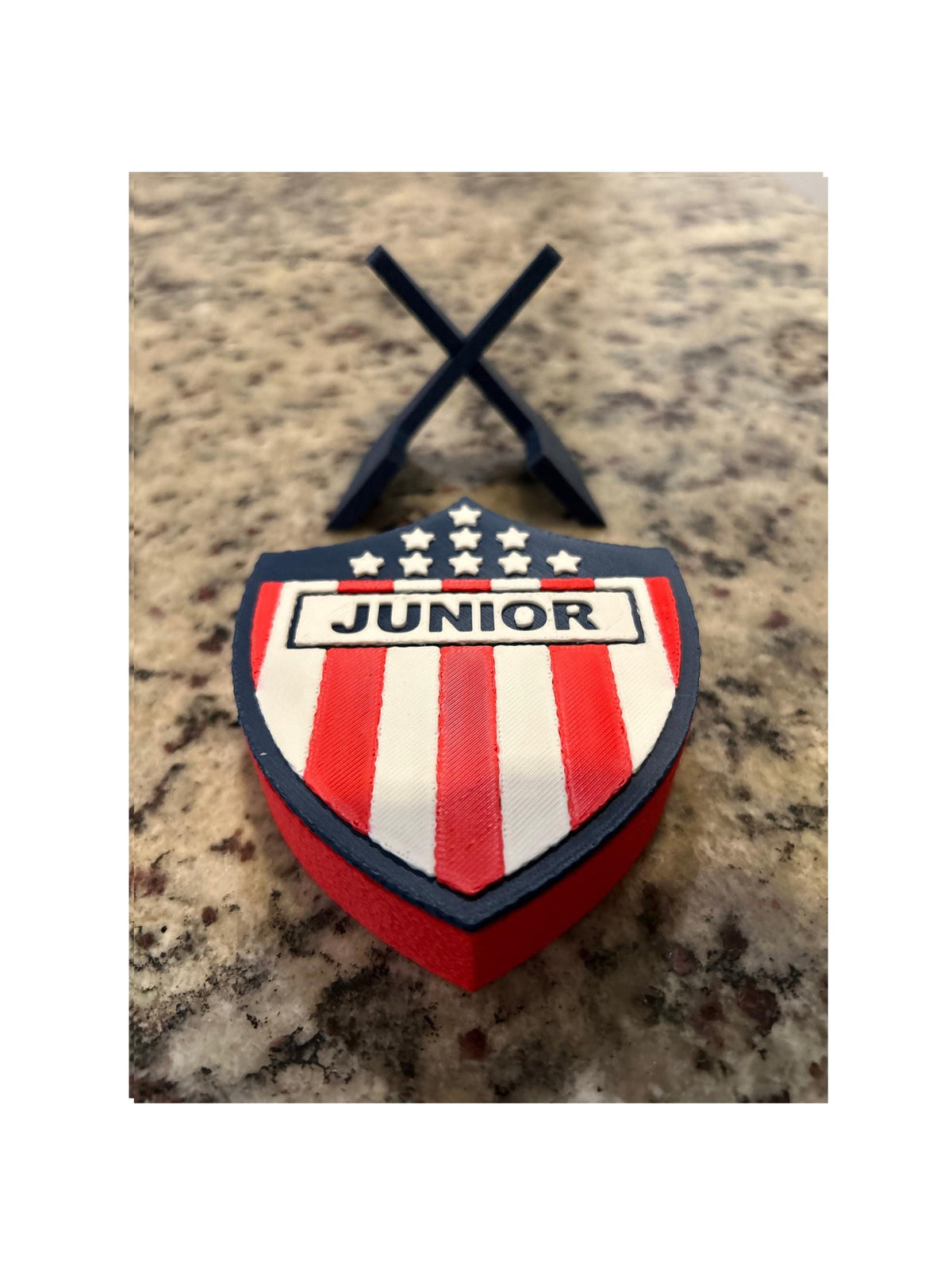 3D Printed Junior de Barranquilla Crest Display | Colombian Soccer Fan Stash Box (14cm)
