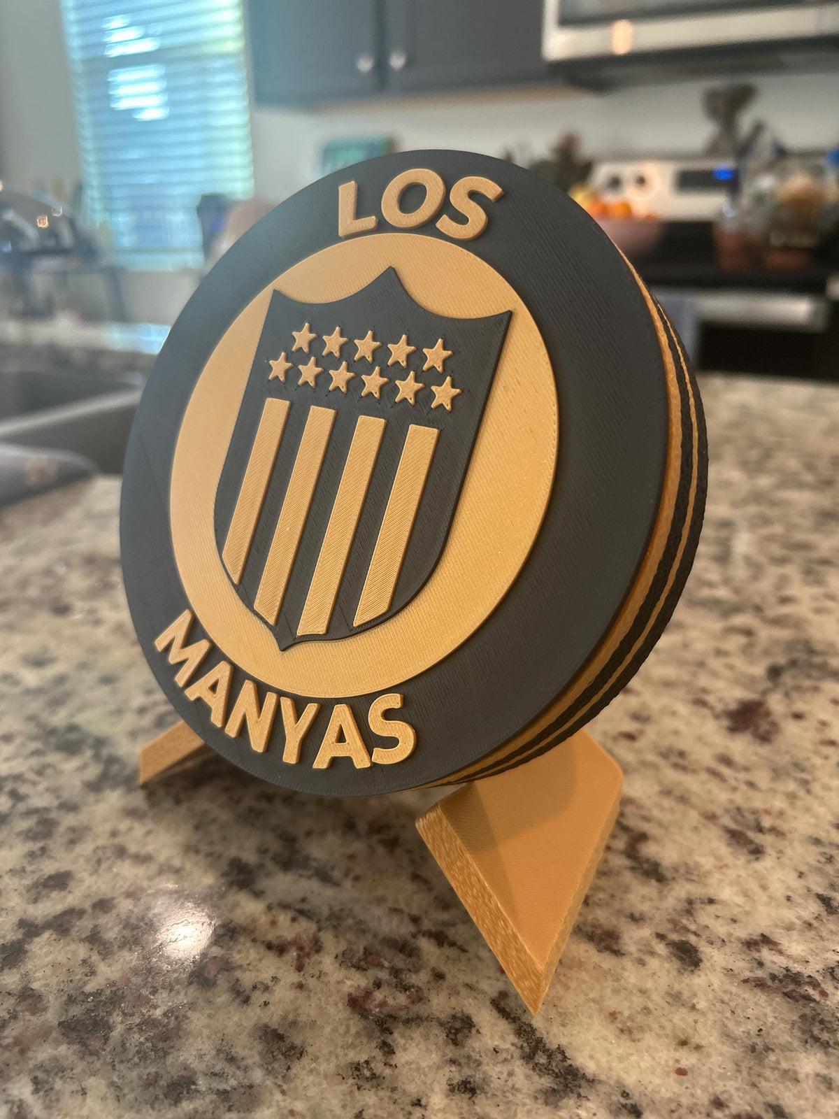 3D Printed Peñarol Crest Medallion | Uruguay Soccer Fan Decor & Stash Box (Personalized)