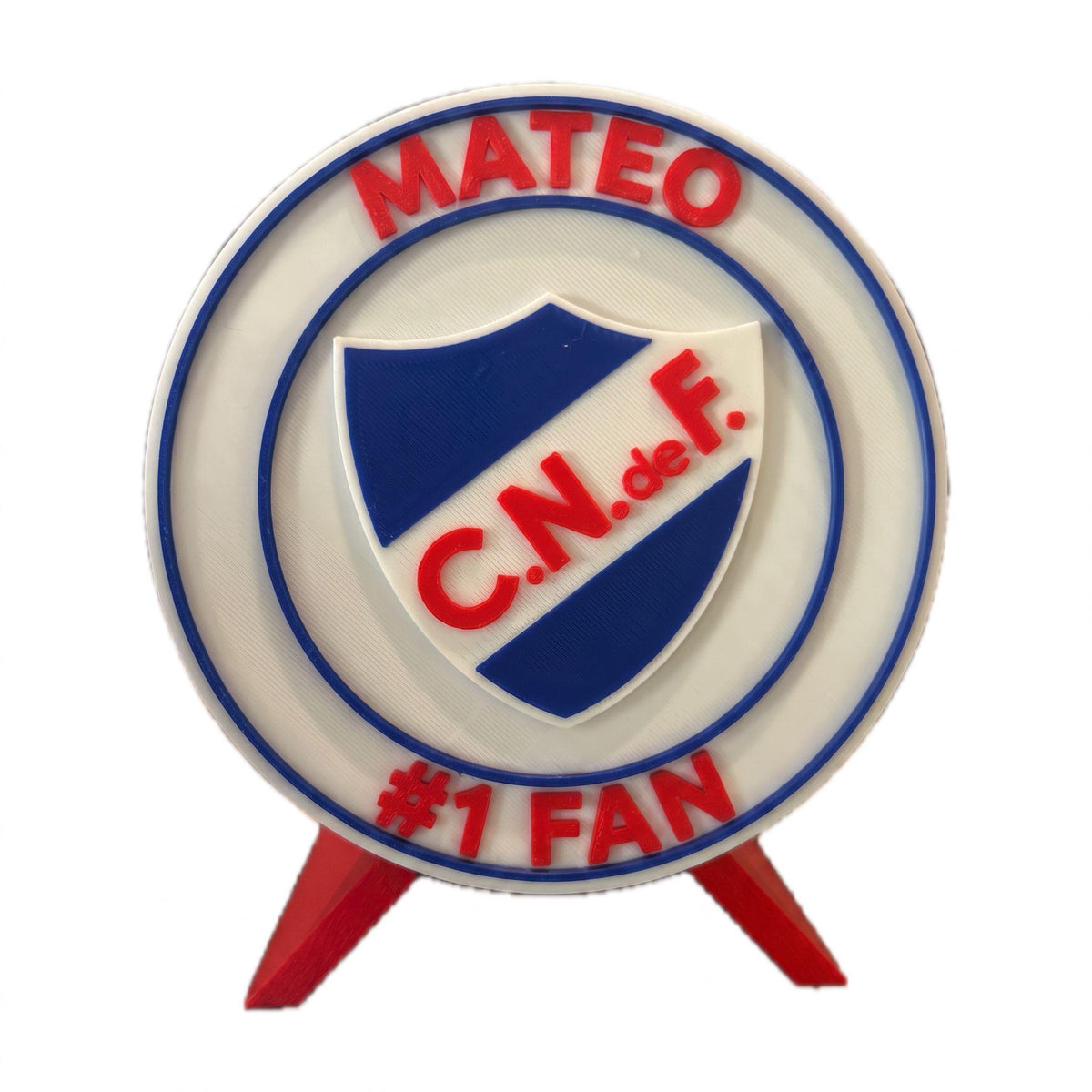 Nacional de Uruguay 3D printed round display medallion with stand and hidden stash boxEl Bolso Uruguay soccer fan gift, made in USA